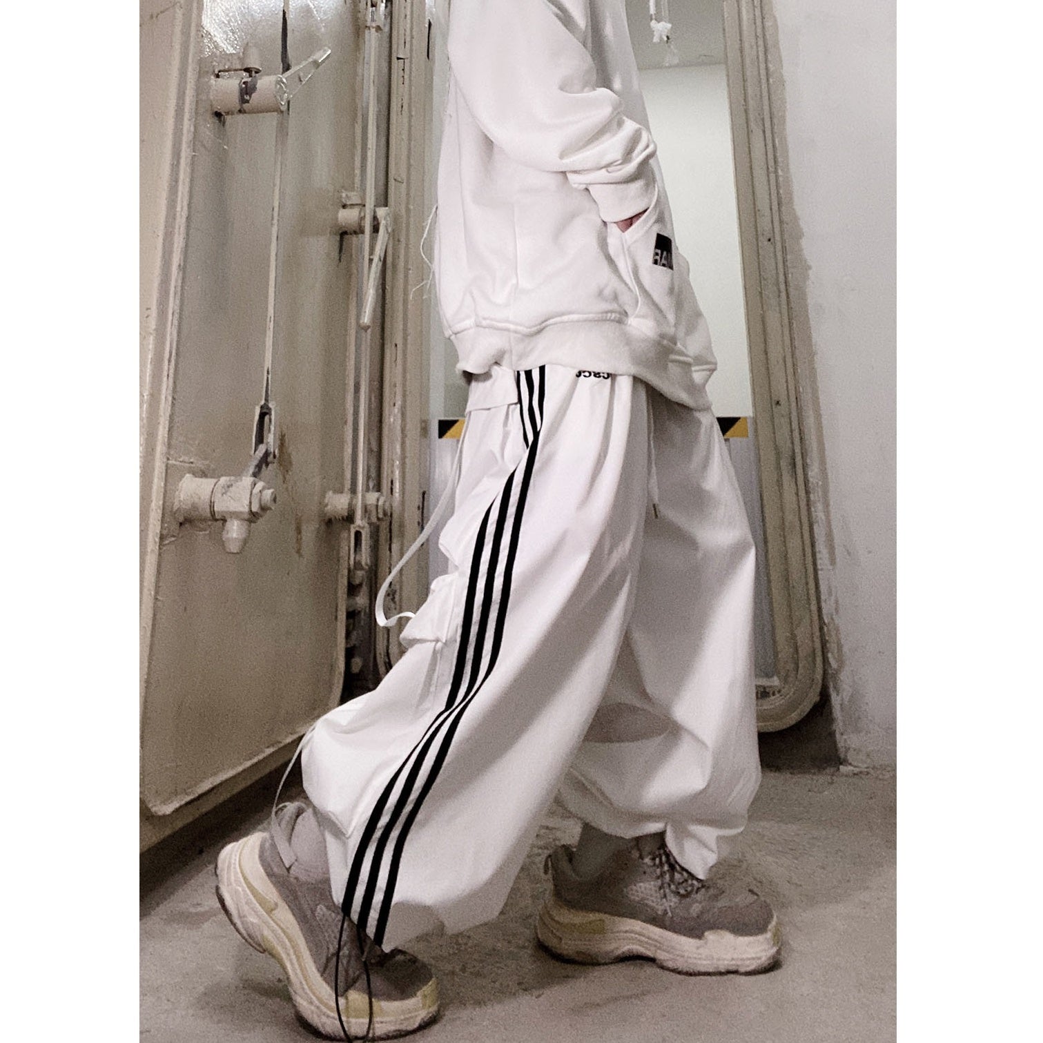 Side Line Back Pocket Athletic Casual Pants UU7001