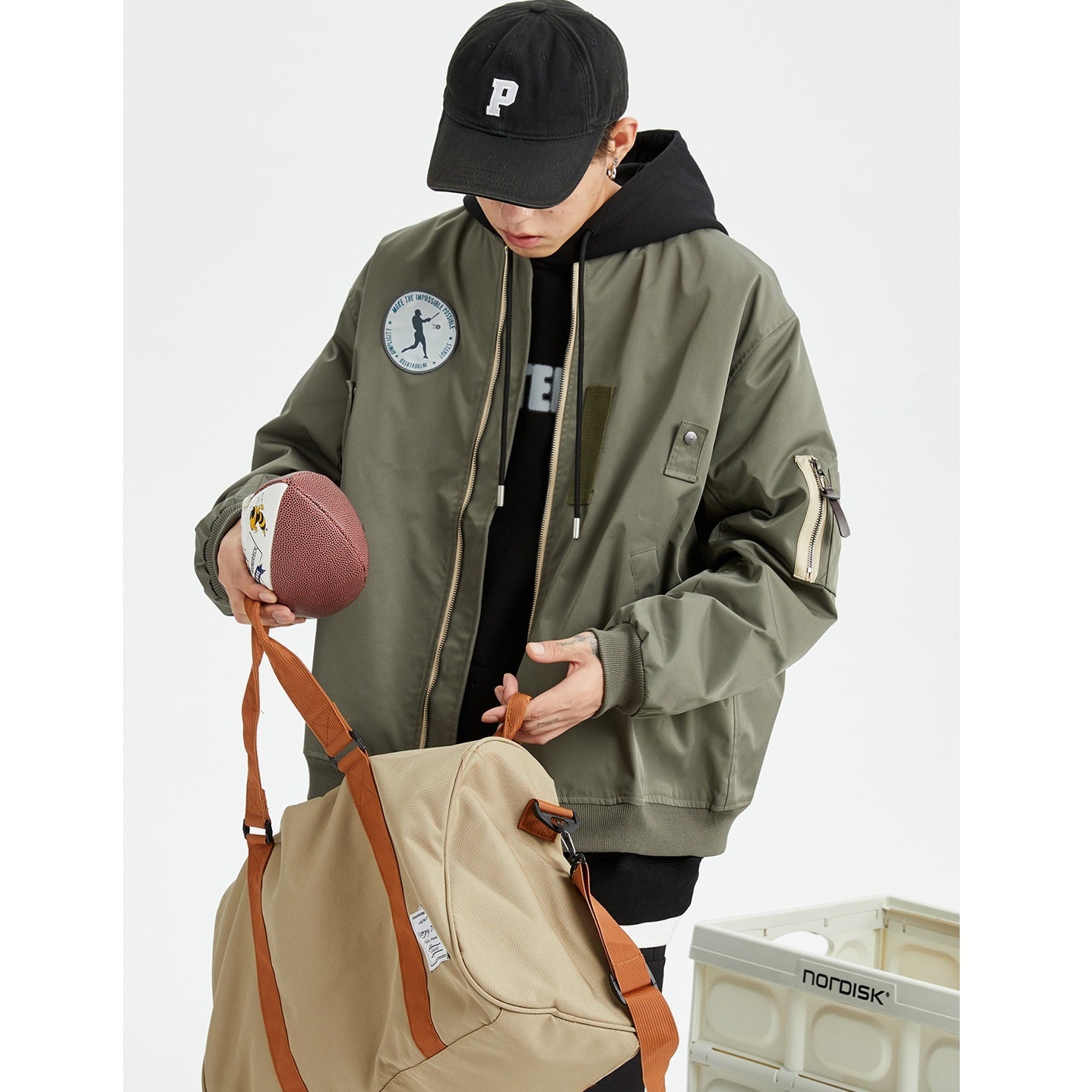 Labeled Baseball Bomber Jacket MB7250