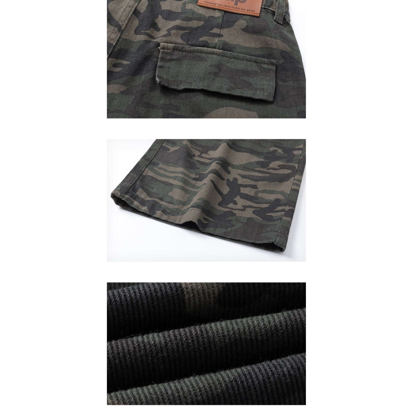 Wide-leg Straight Camouflage Cargo Pants MB7042