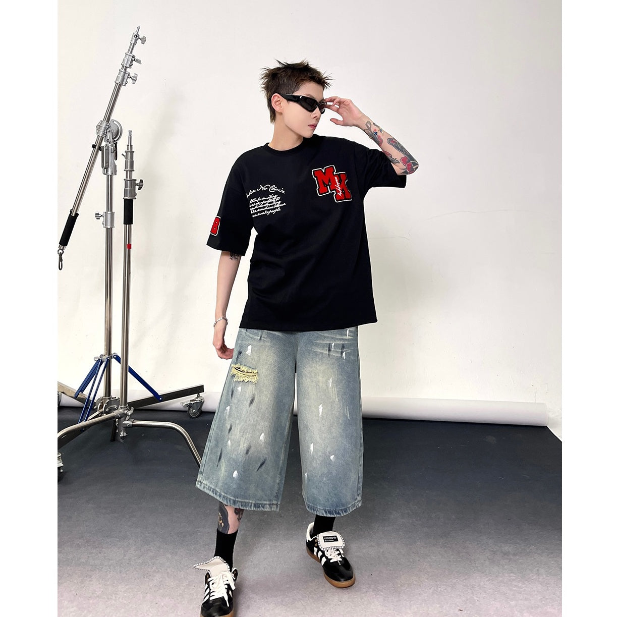 Letter Towel Embroidered T-Shirt EAT124