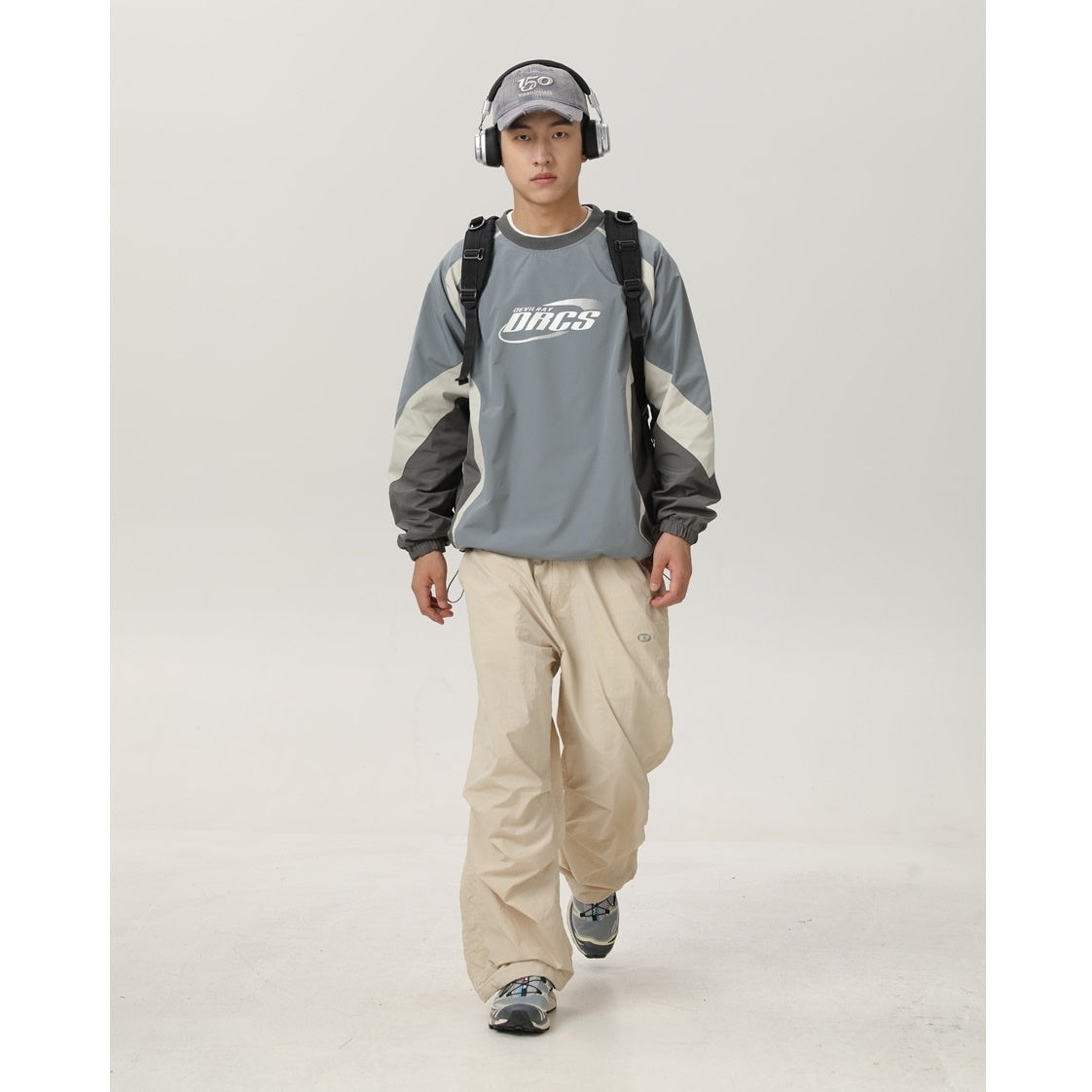 Contrasting Patchwork Athletic Pullover MB7025