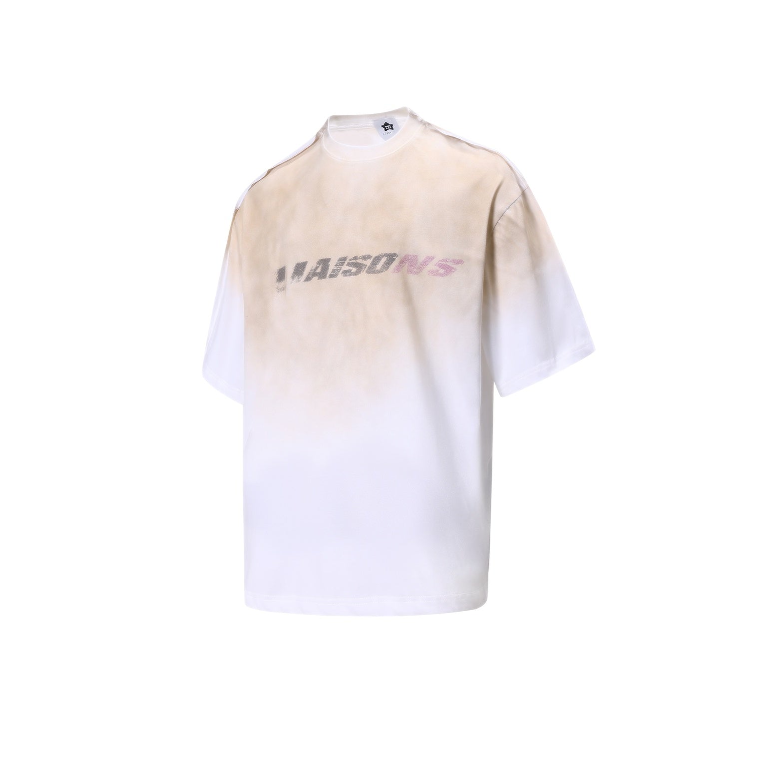 Dirty Gradient Inkjet Lettered Print T-shirt EAT146