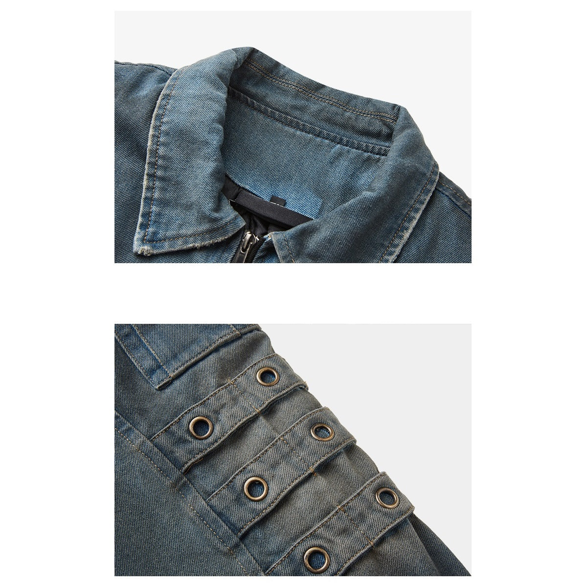 Vintage Wash Distressed Denim Jacket MB7260