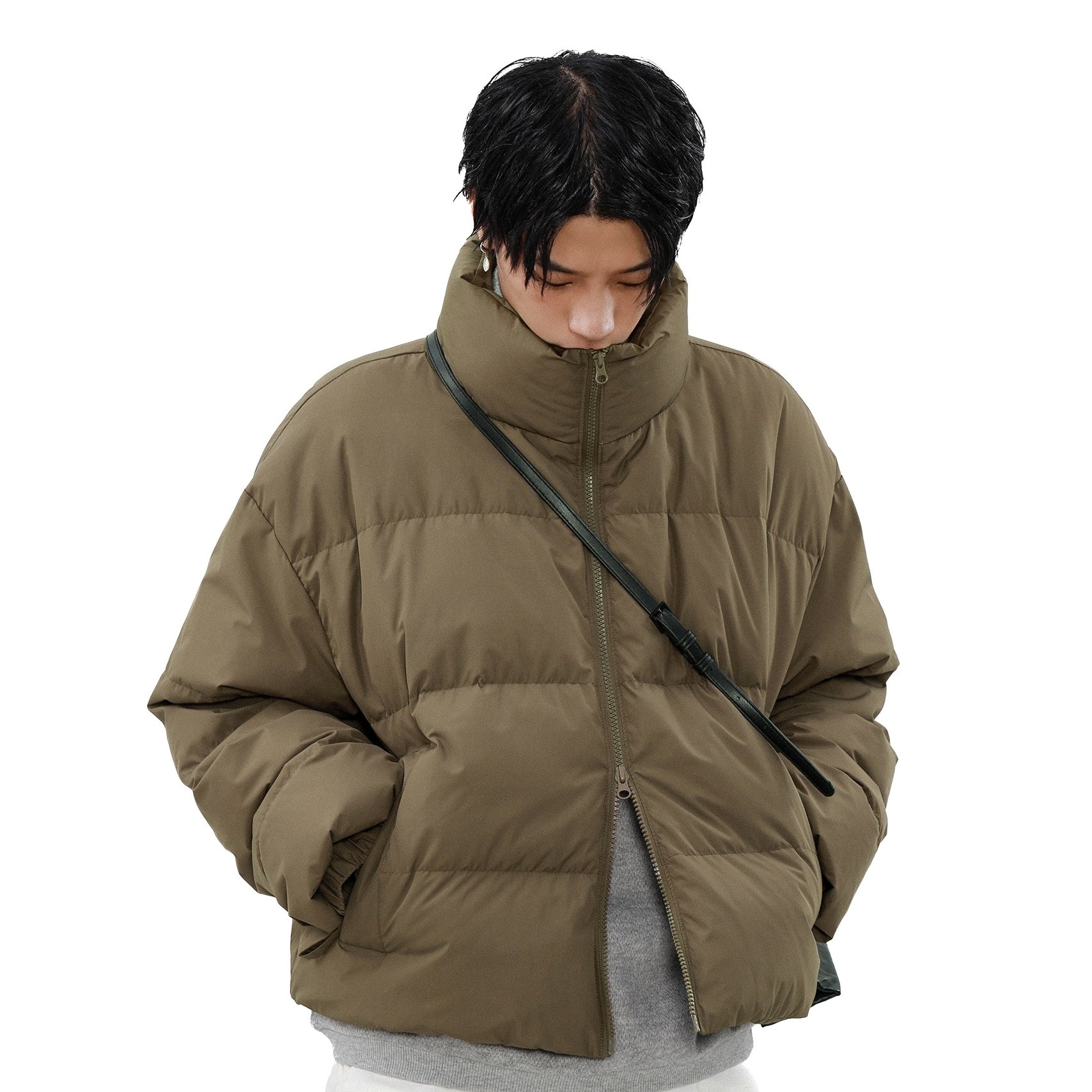 Stand Collar Simple Down Jacket MB7297