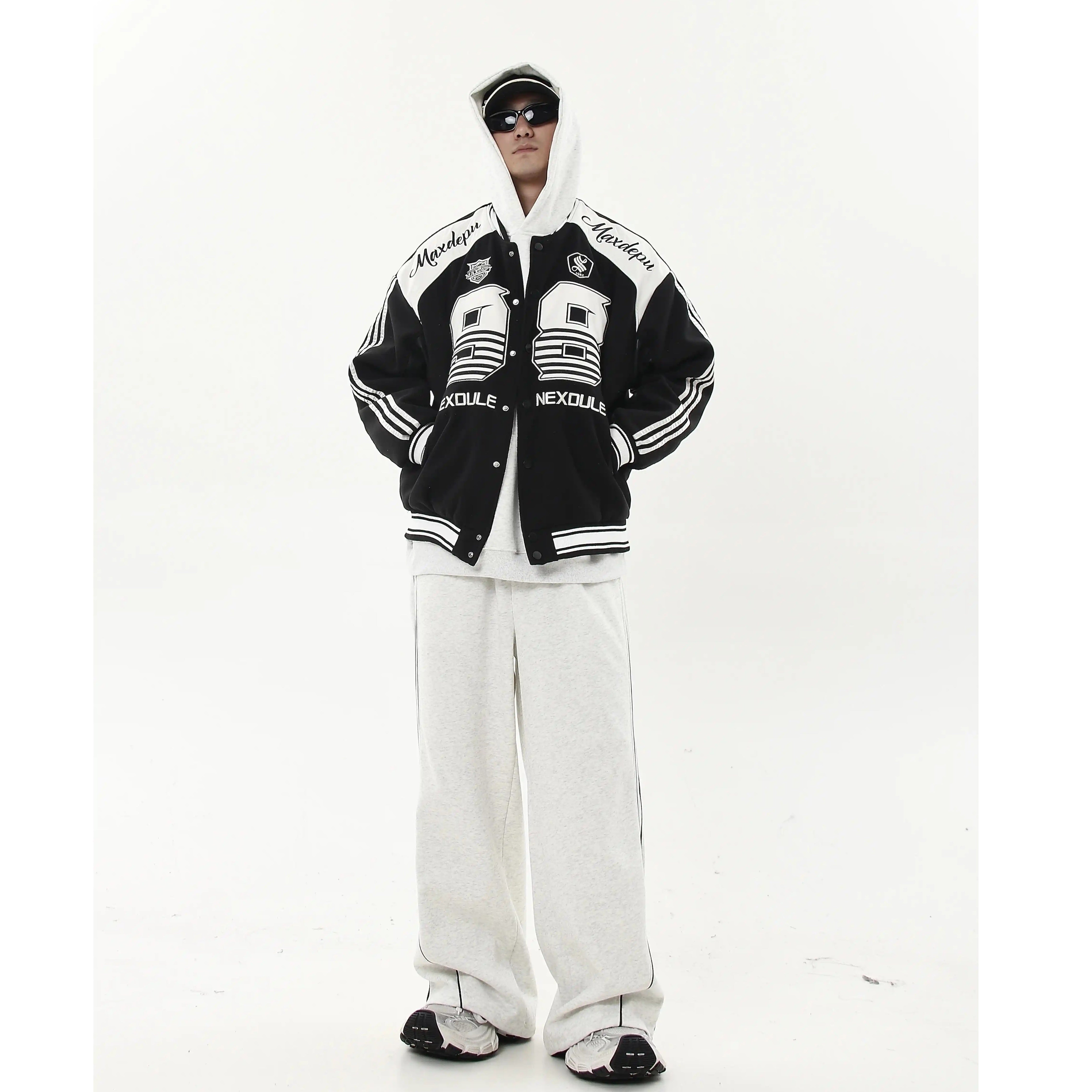 Monotone Industry Embroidered Baseball Jacket MB7213