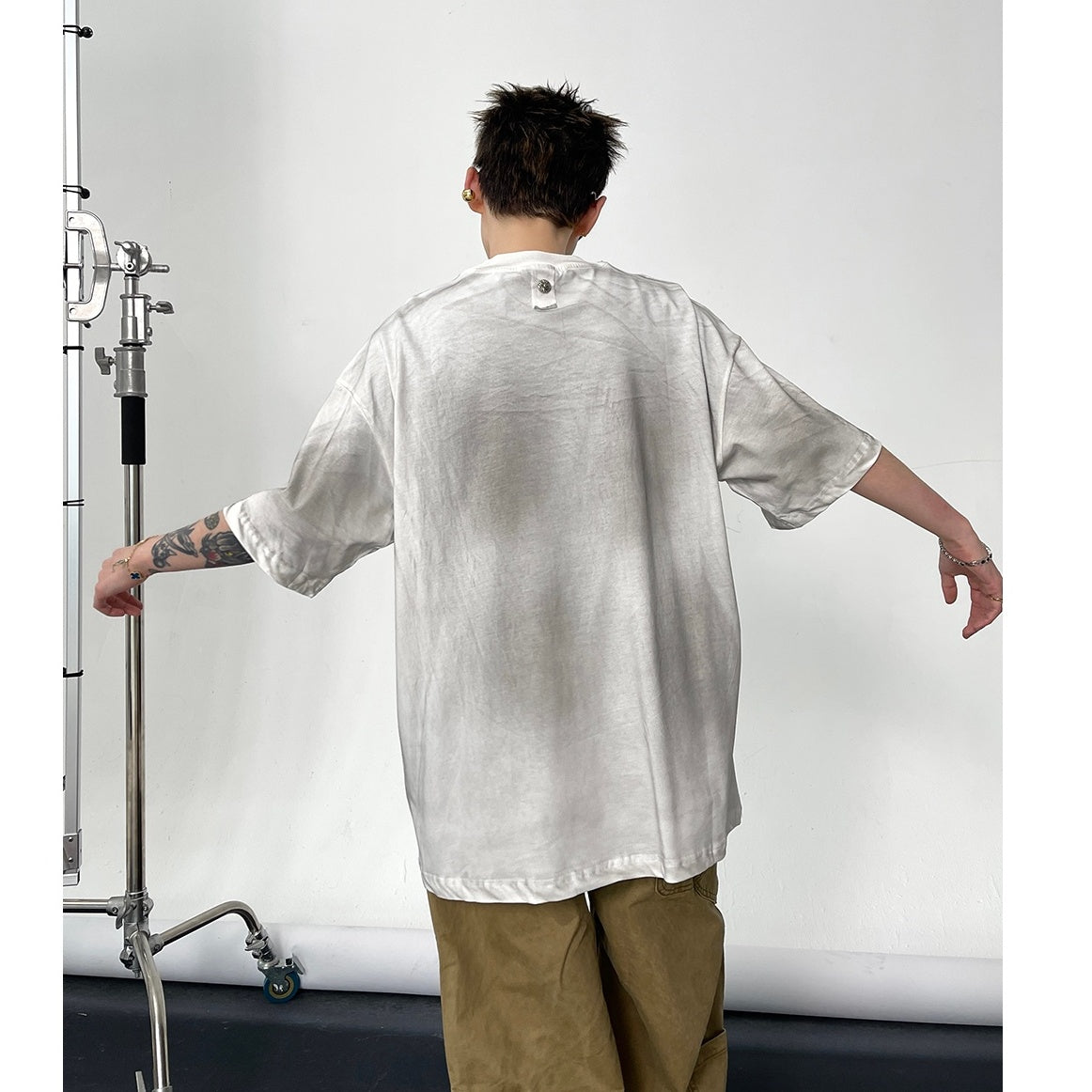 Vintage Distressed Wash Print T-shirt EAT126