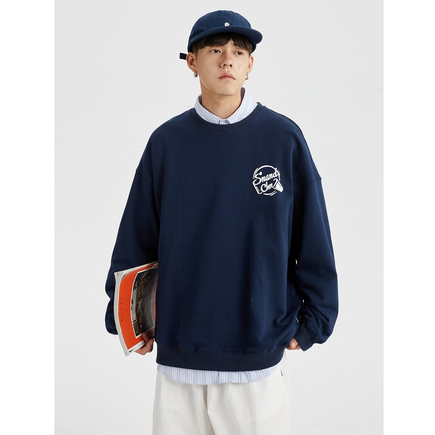 Letter Print Crew Neck Sweat MB7113