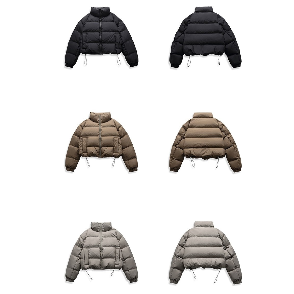 Stand Collar Simple Down Jacket MB7297