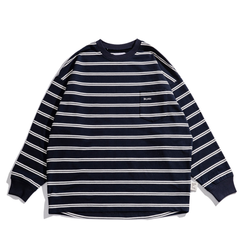 Casual Border Long-sleeved T-Shirt BI2026