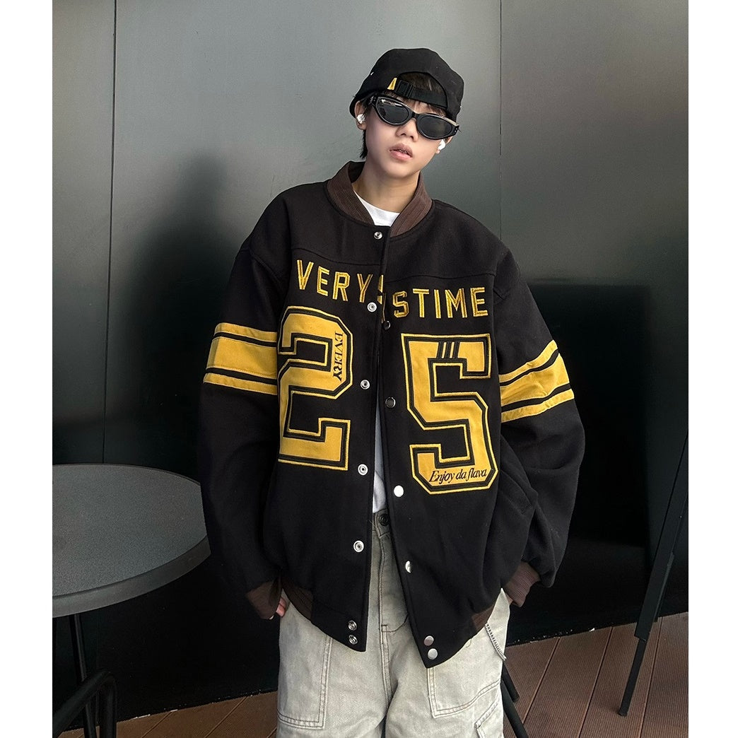 Heavy Industry Embroidered Baseball Jacket MB7169