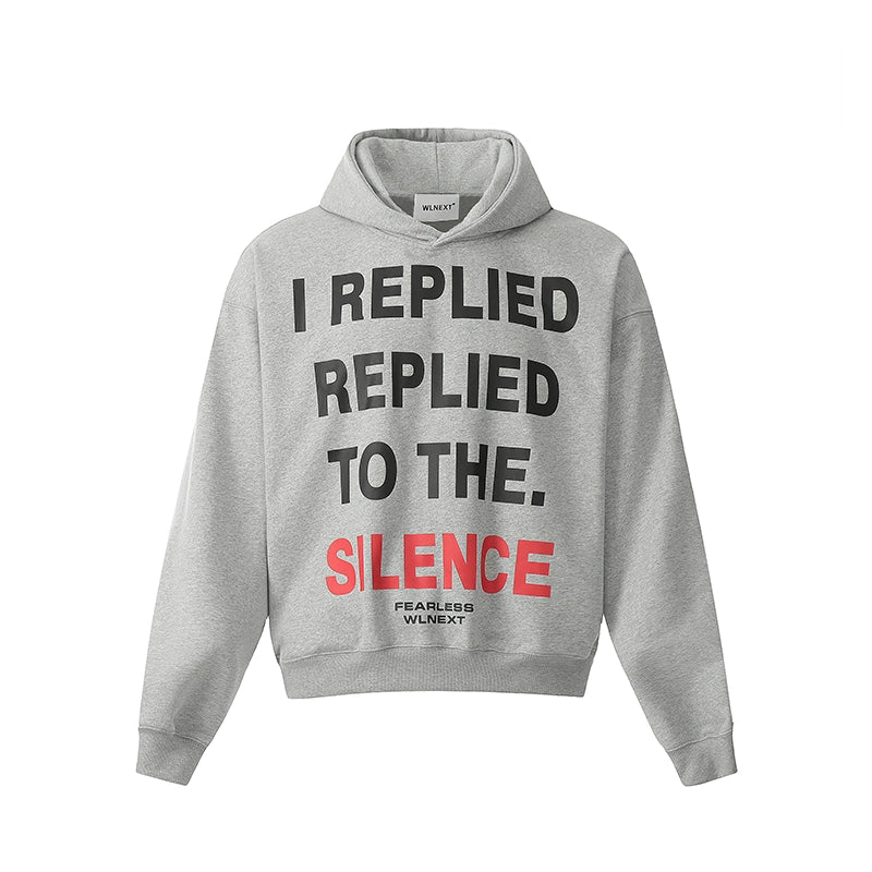 Letter Print Hooded Sweat Pullover MB7034