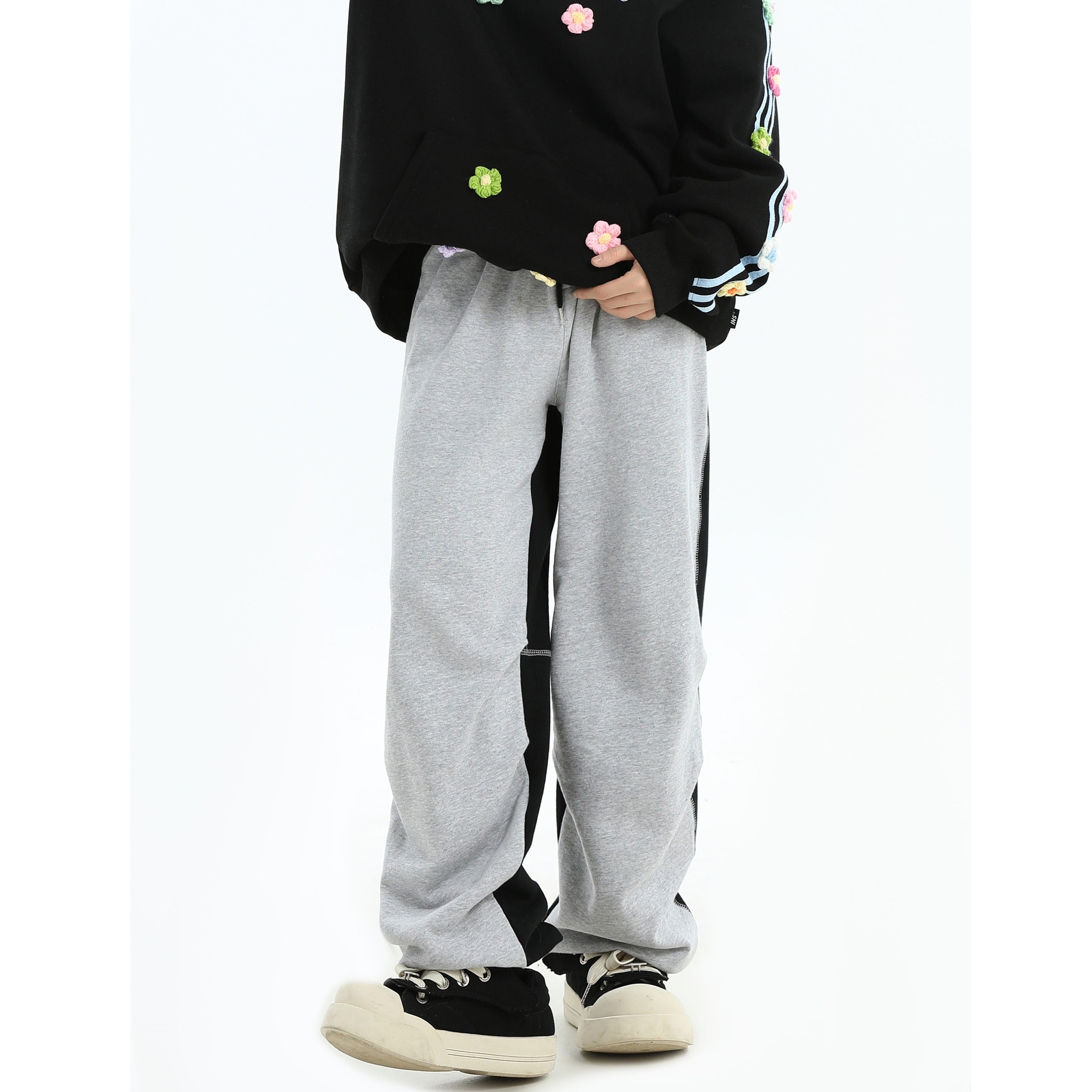 Half-Color Loose Sweatpants Track Pants MB7029