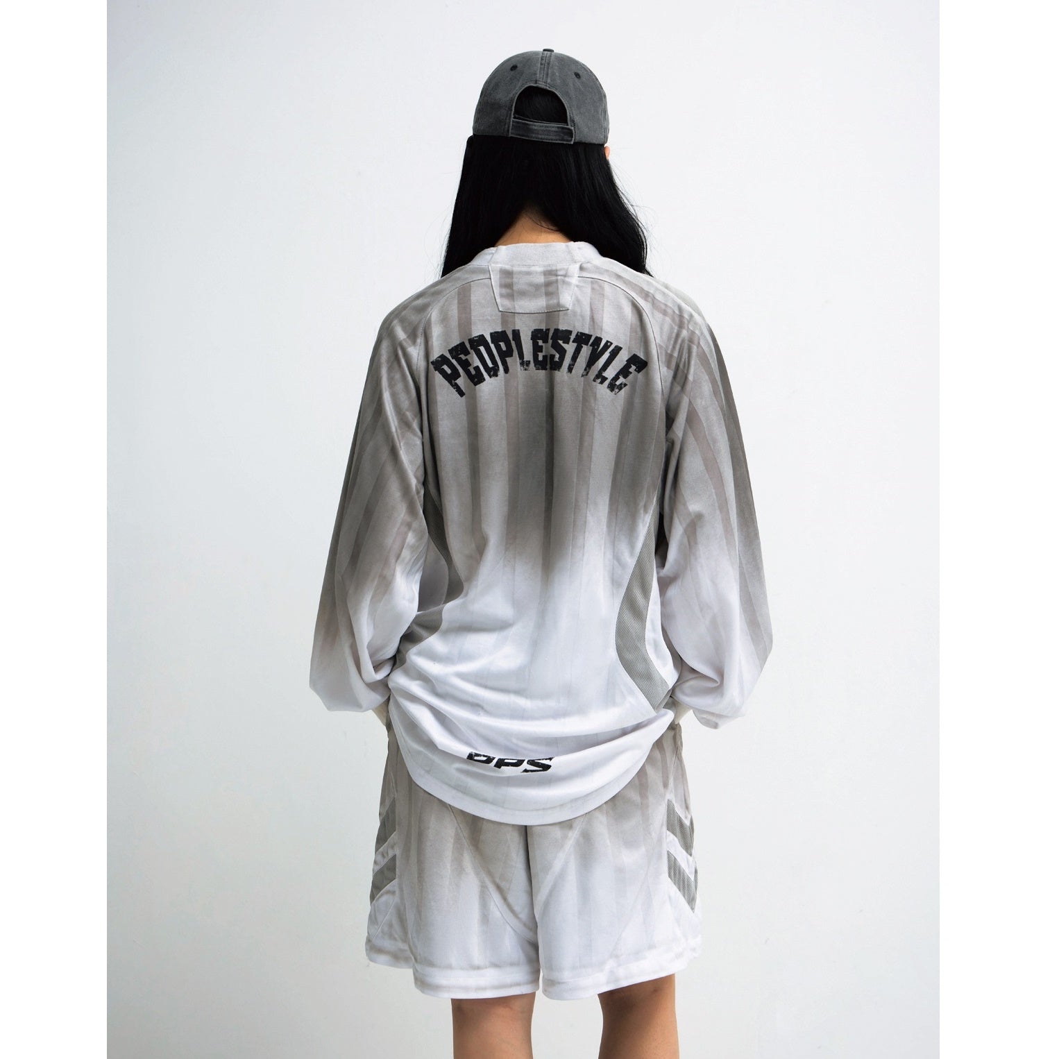 Stained Blokecore Style Long Sleeve Racing T-shirt MB7323