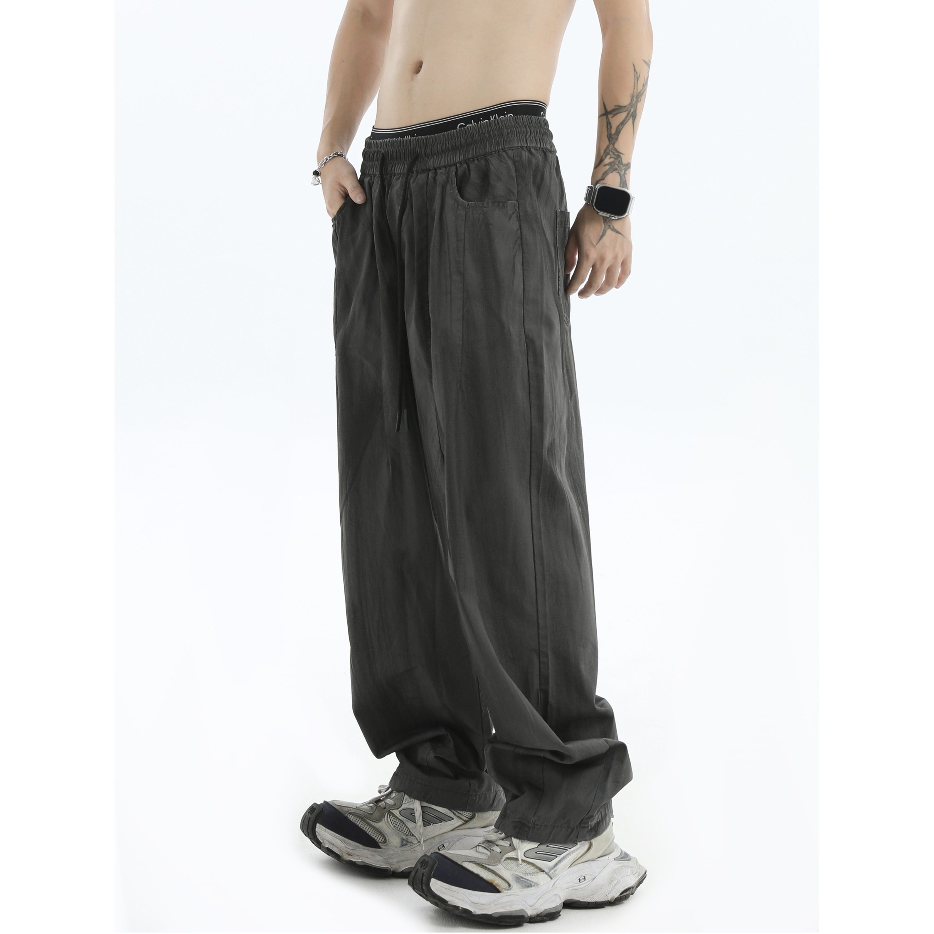 Graffiti Painted Distressed Washed Loose Pants IN7044