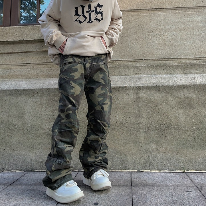 Street Loose Straight Camouflage Pants FT8004