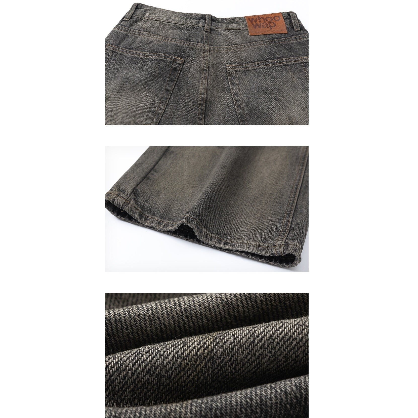 Washed Old High Street Loose Straight Jeans MB7043