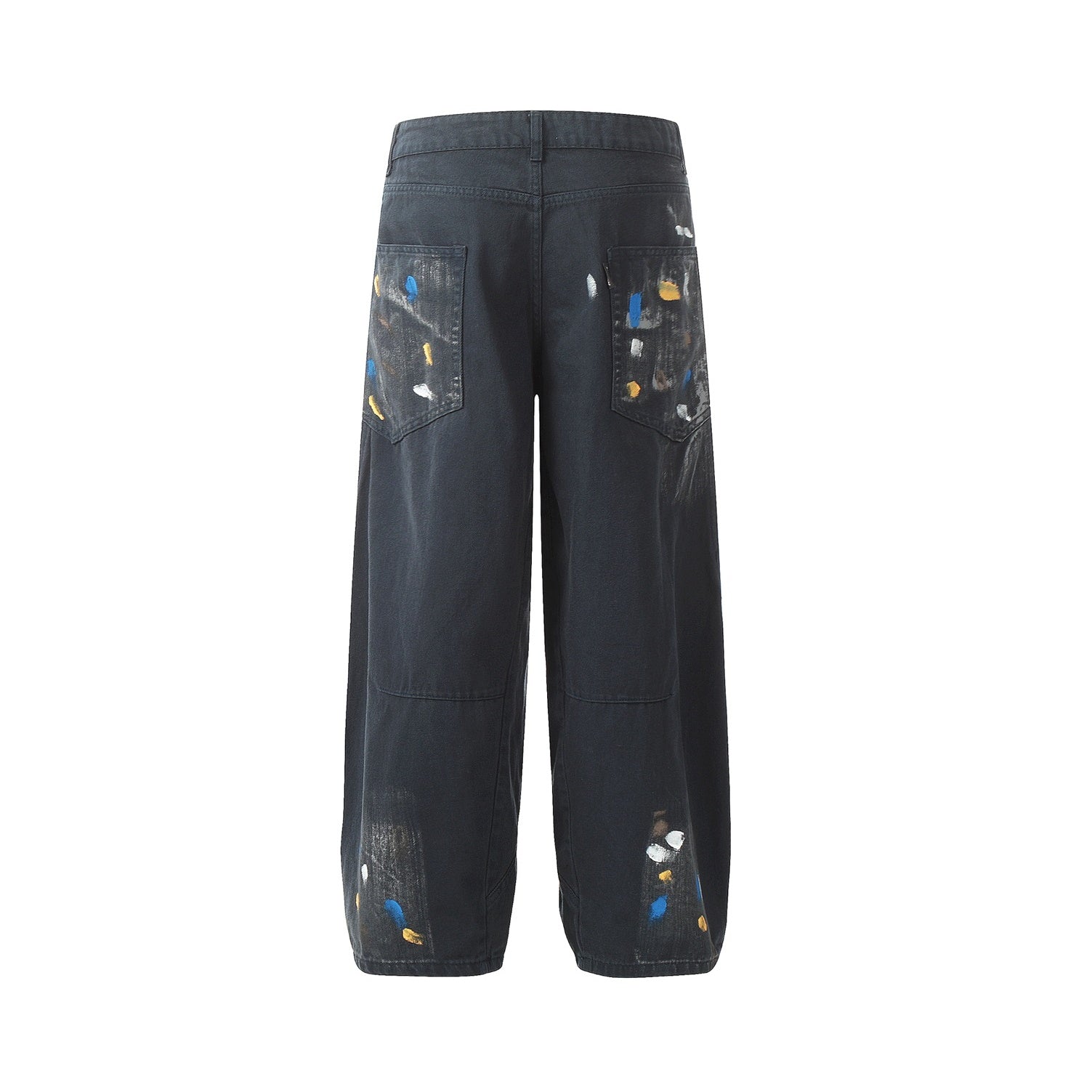 Splash Ink Spray Paint Design Loose Jeans EAT031