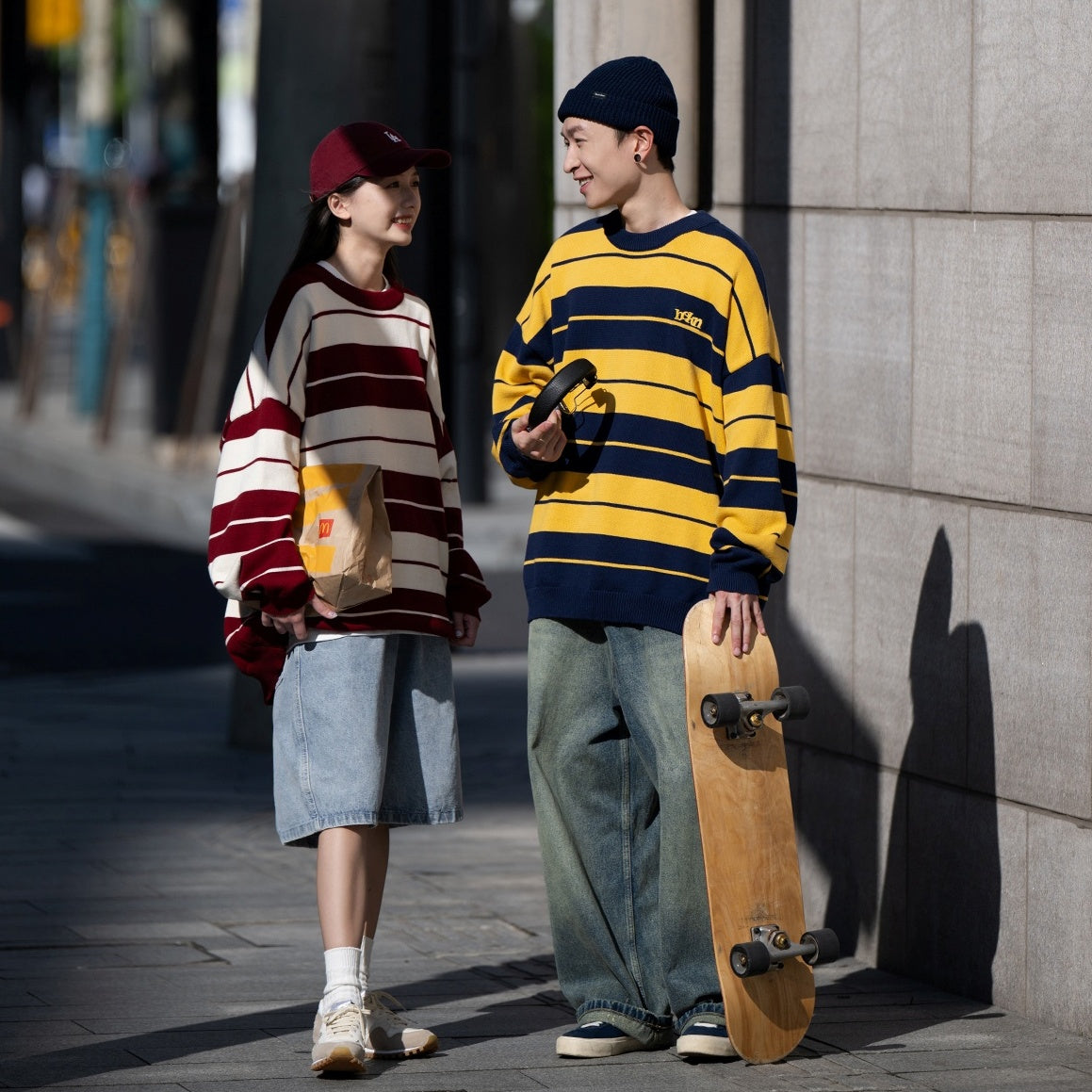 Retro Border Boyish Sweater BI2031