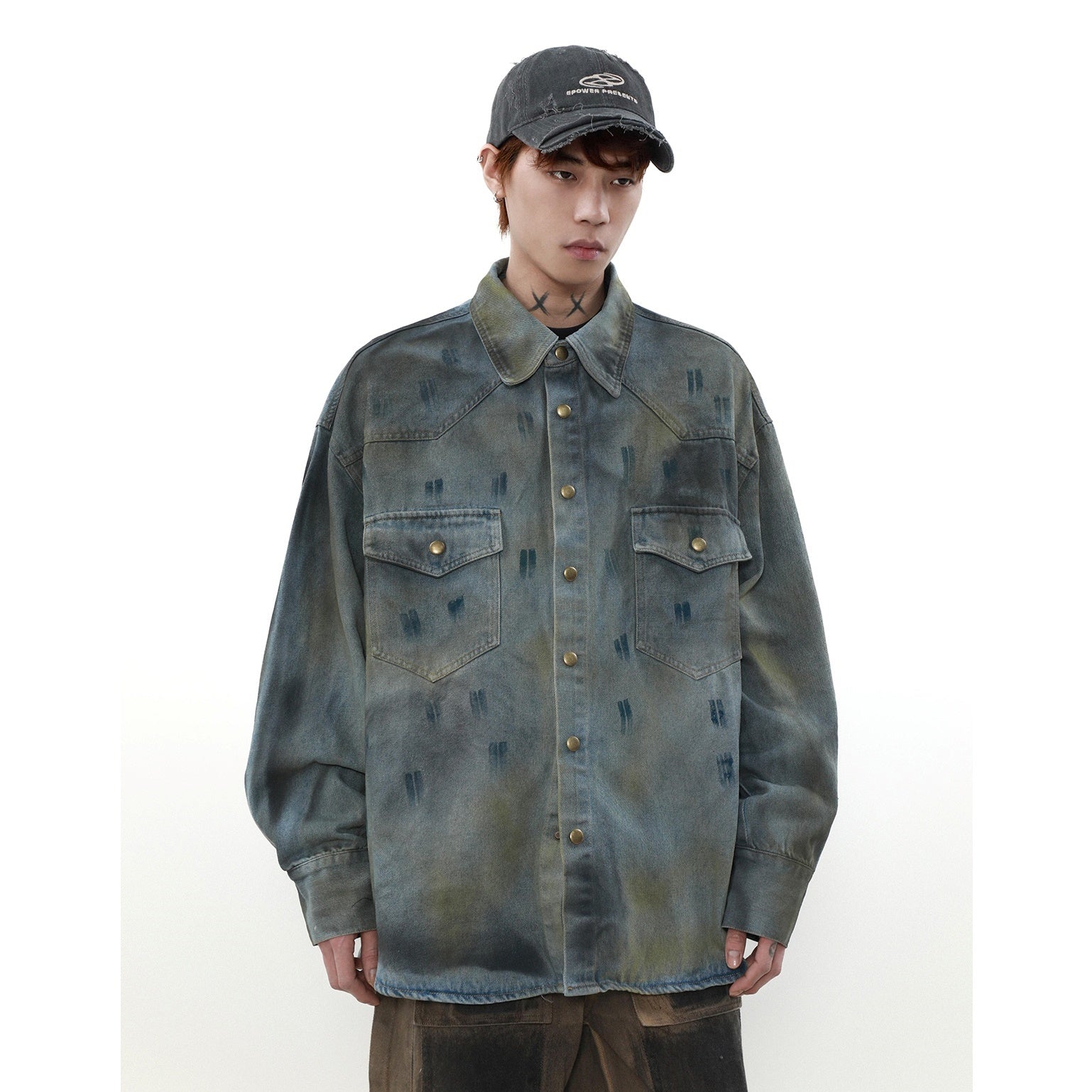 Dirty Style Denim Shirt Jacket MR003