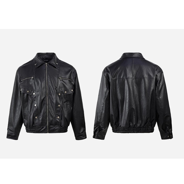 Biker Style PU Leather Jacket MB7147