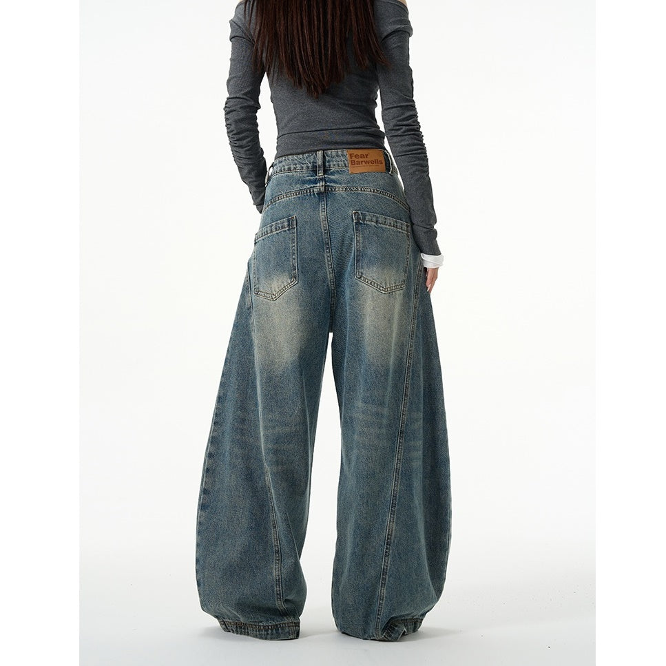 Retro Wash Wide-leg Curve Jeans MB7035