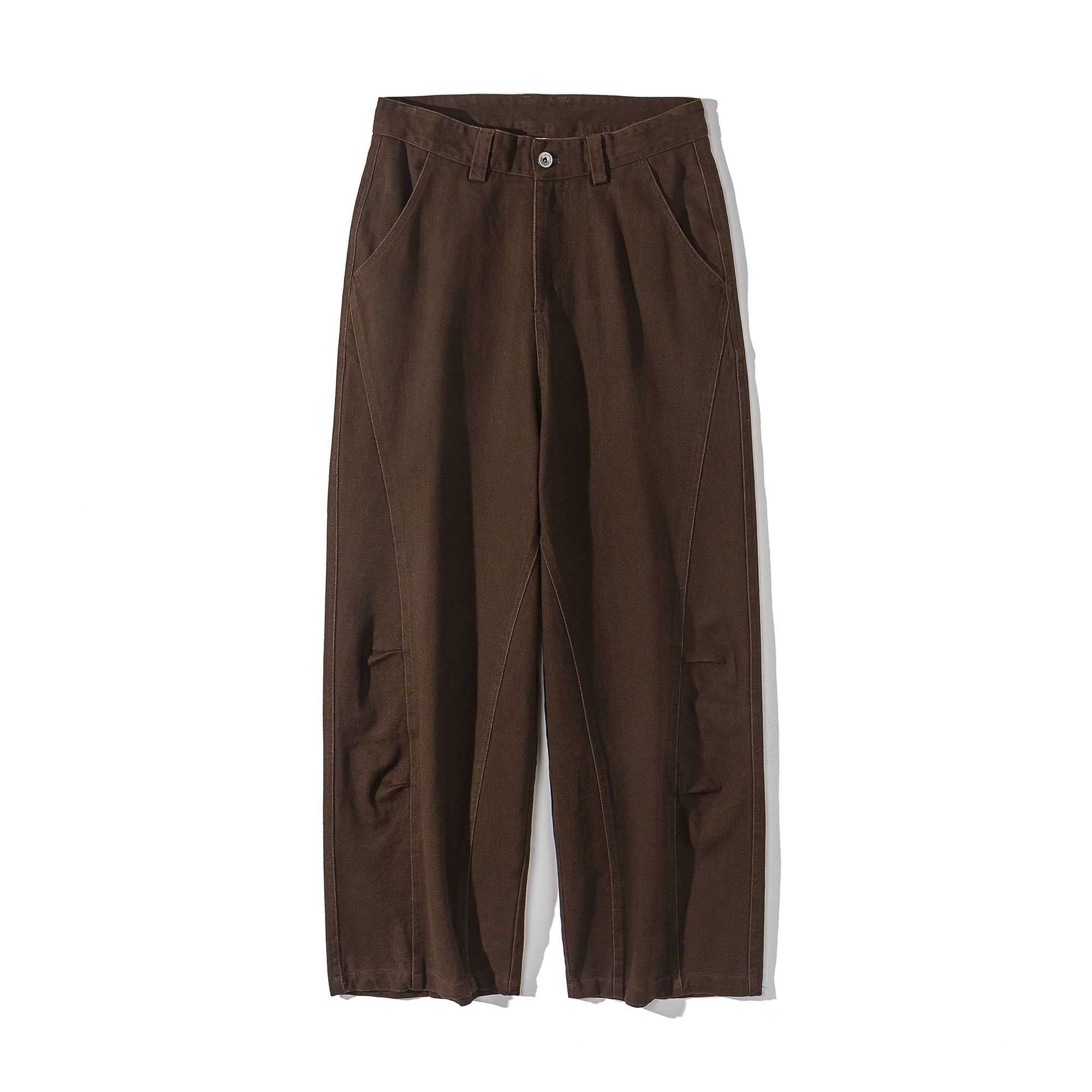 Washed Distressed Switching Design Wide Pants NA7009