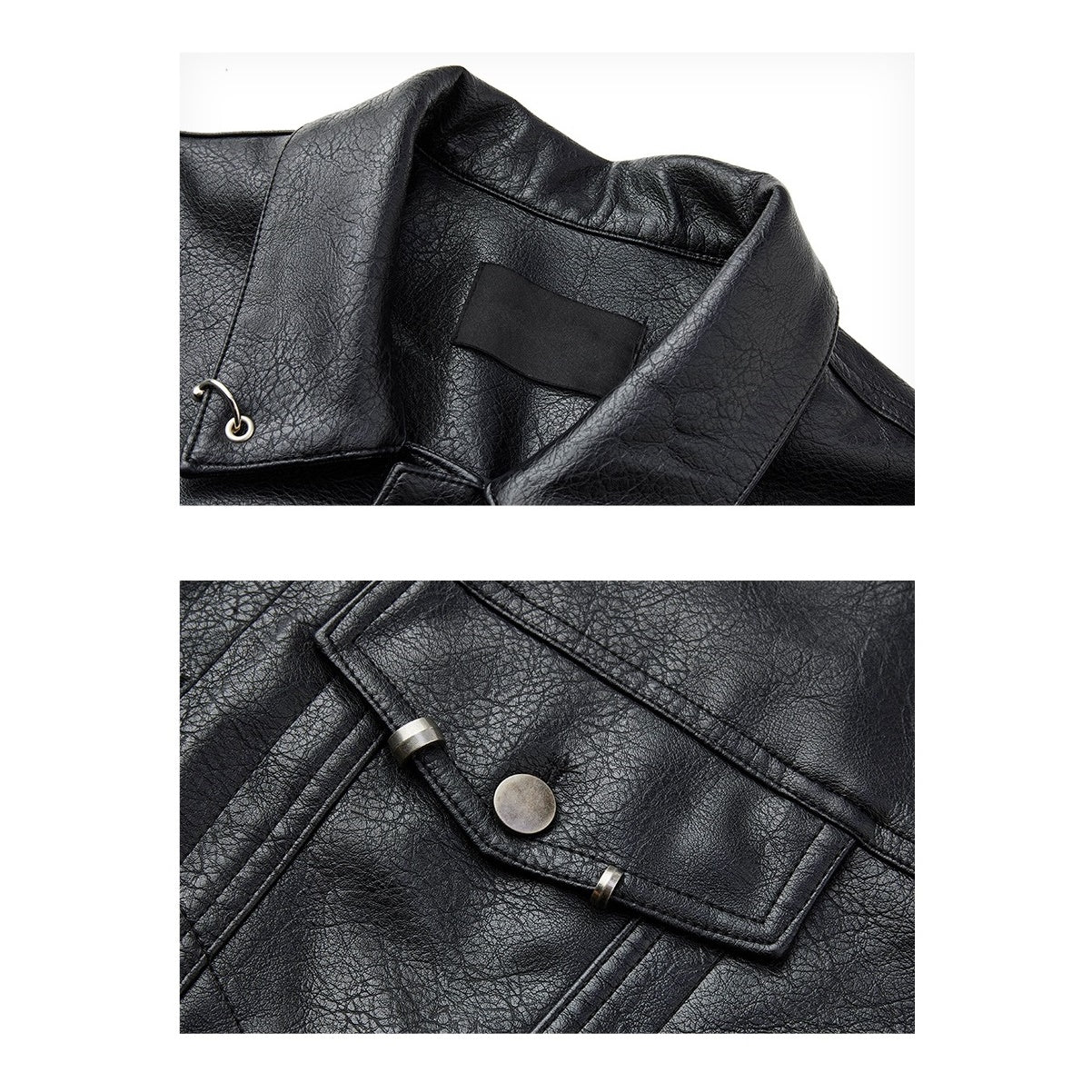 Metal Buckle PU Leather Jacket MB7192