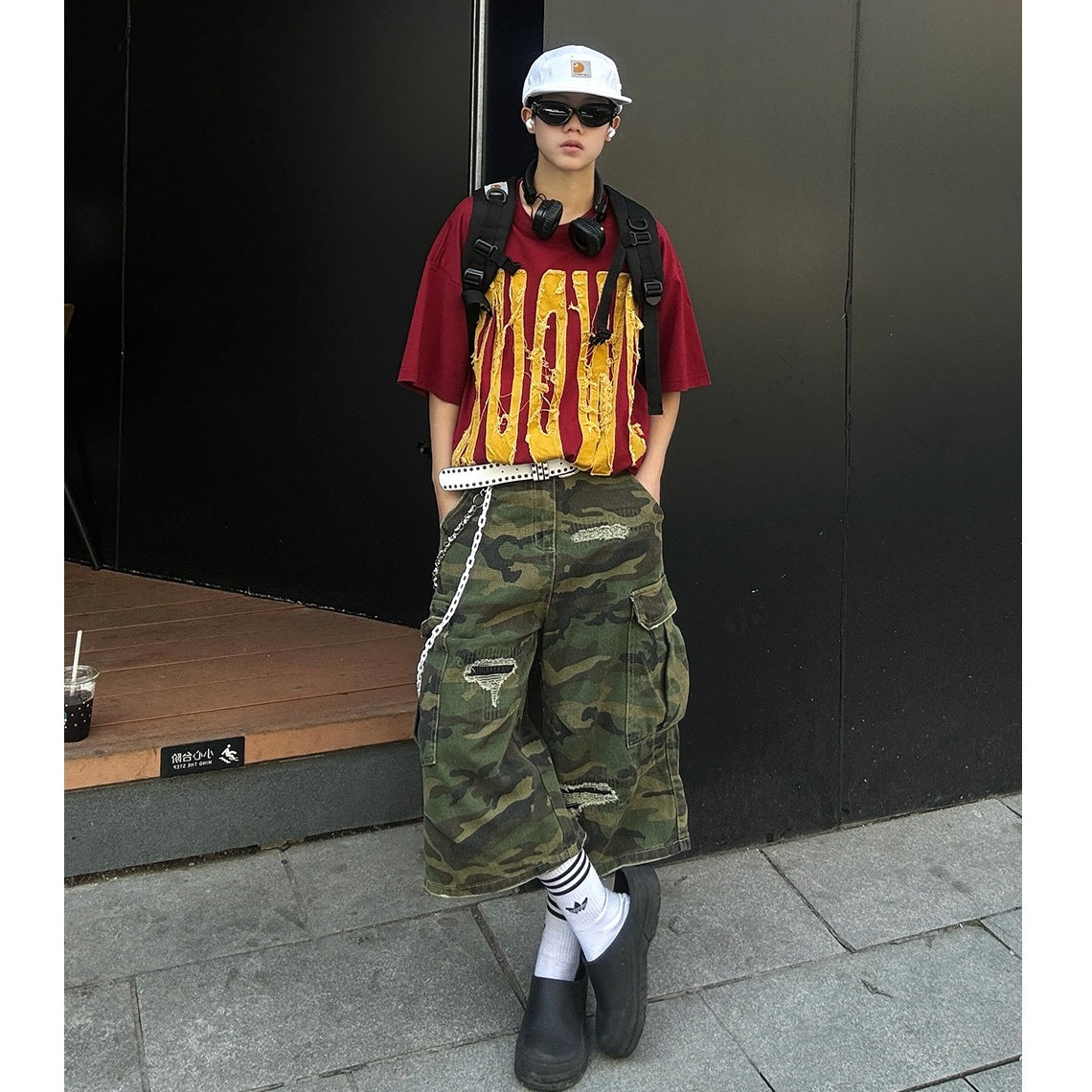 Patch Embroidered Big Letter T-shirt EAT107