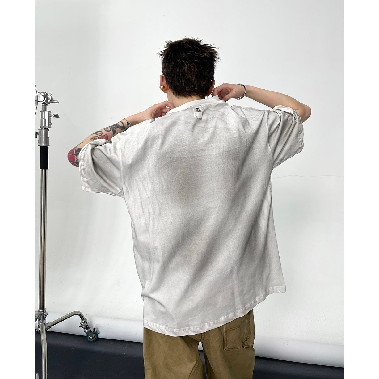 Vintage Distressed Wash Print T-shirt EAT126
