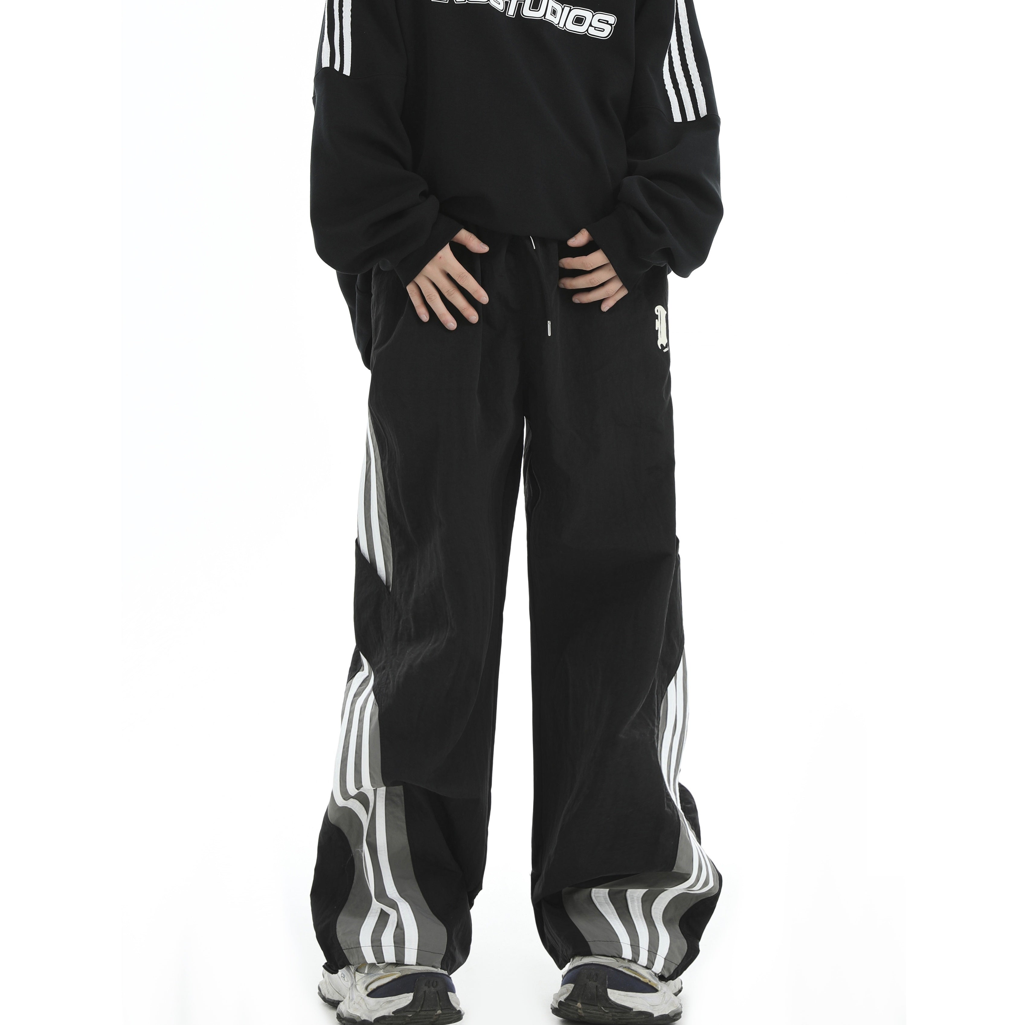 Stitched Striped Casual Paratrooper Pants IN7037