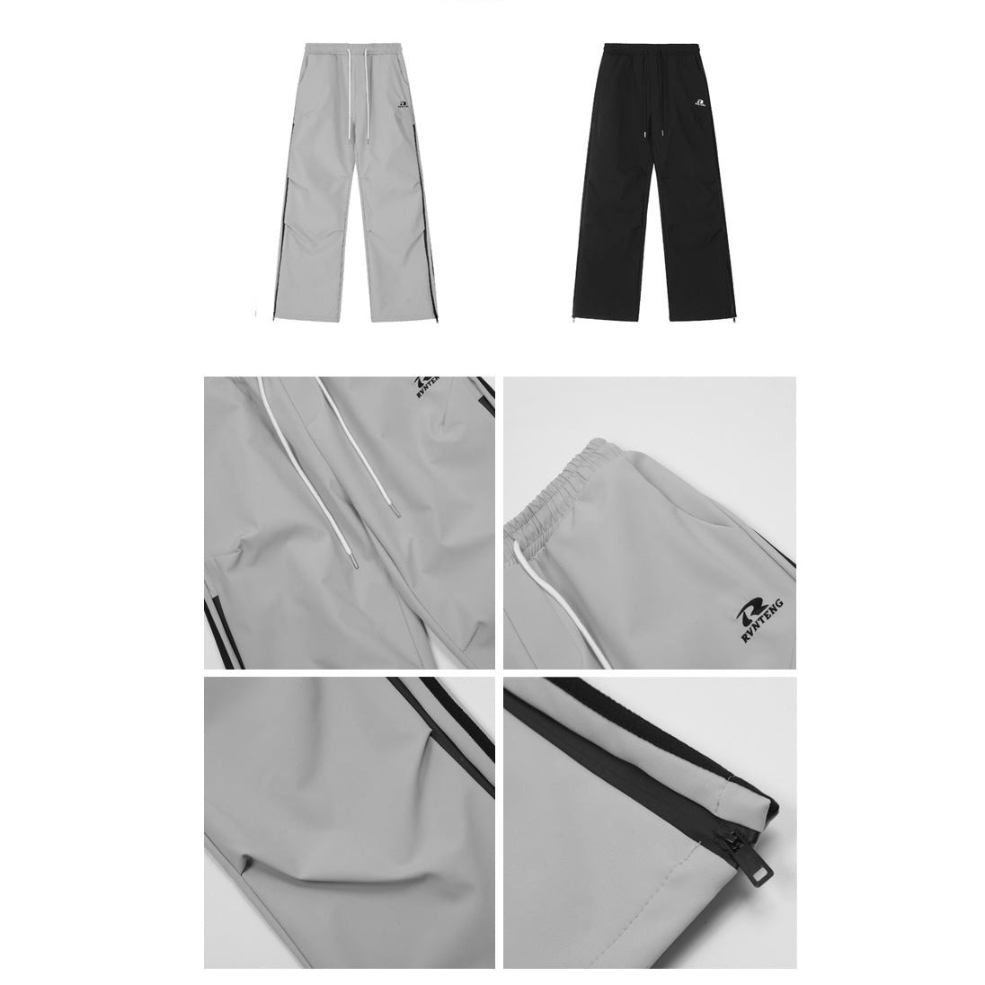 Side Striped Loose Straight Track Pants MB7223