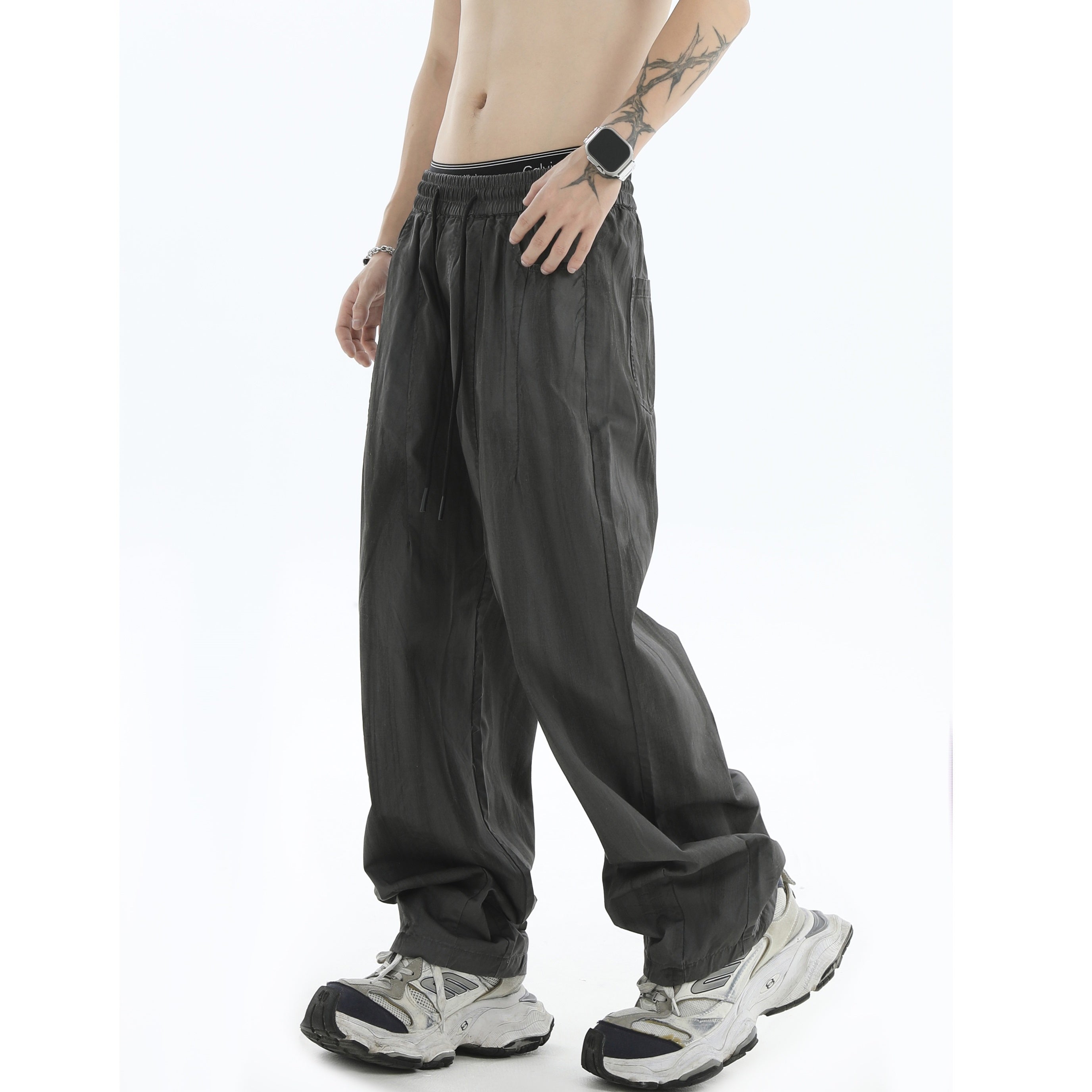 Graffiti Painted Distressed Washed Loose Pants IN7044