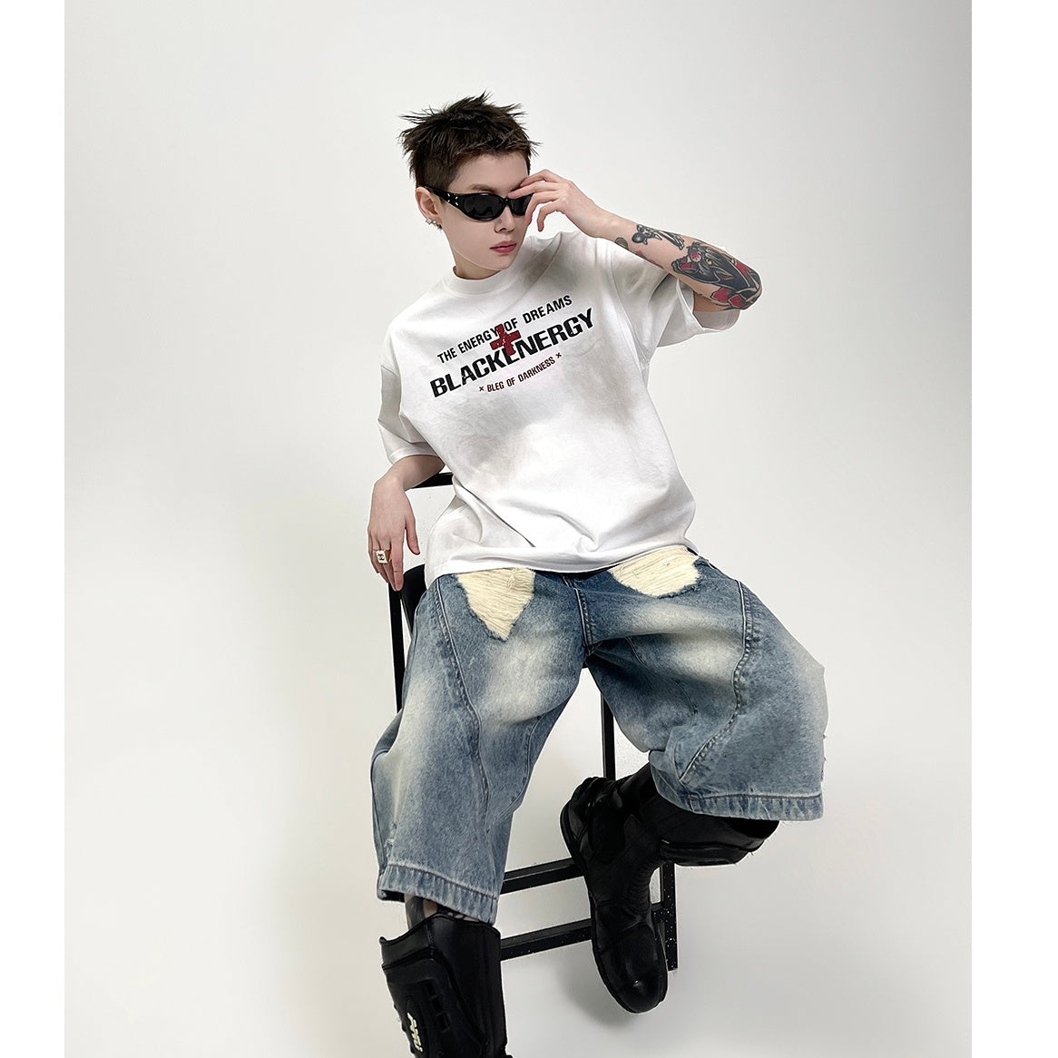Letter Dirty T-shirt EAT086