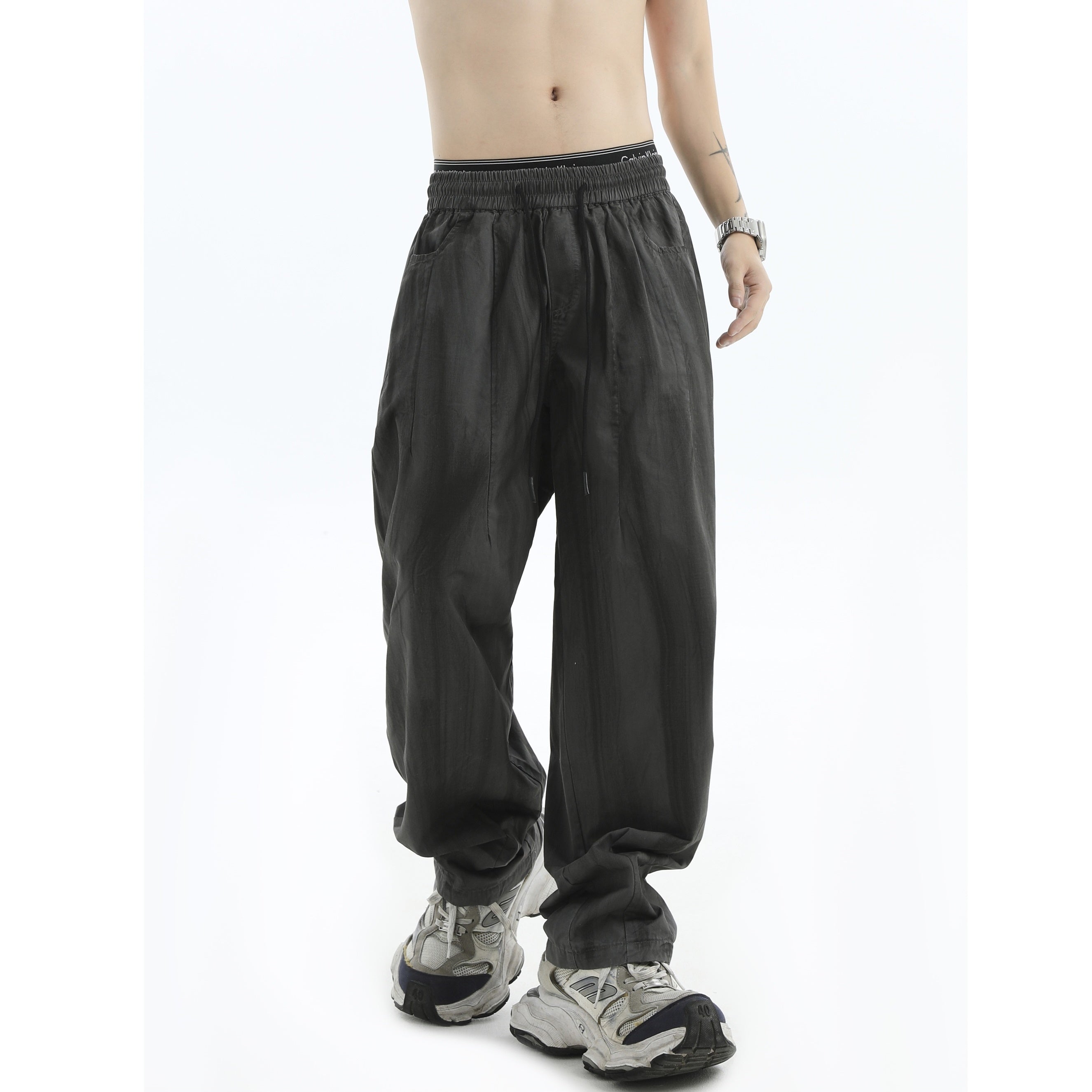 Graffiti Painted Distressed Washed Loose Pants IN7044