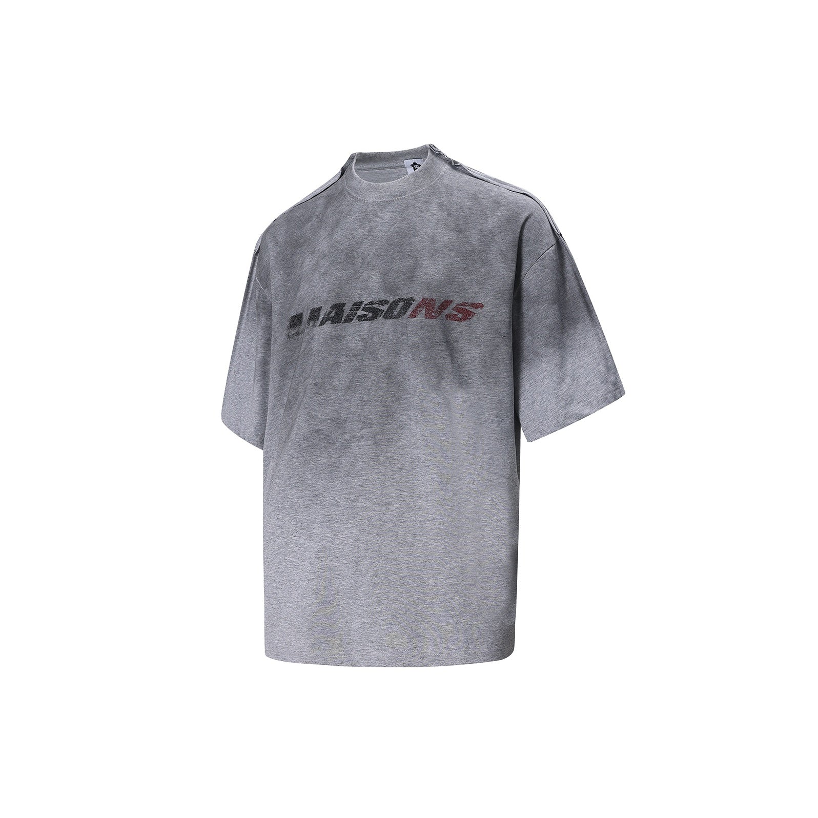 Dirty Gradient Inkjet Lettered Print T-shirt EAT146