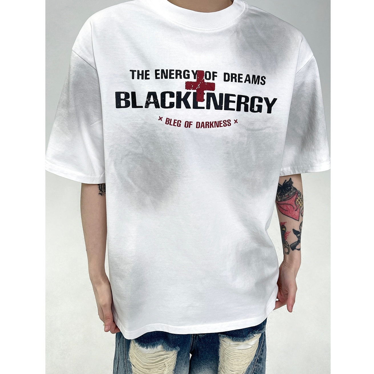 Letter Dirty T-shirt EAT086