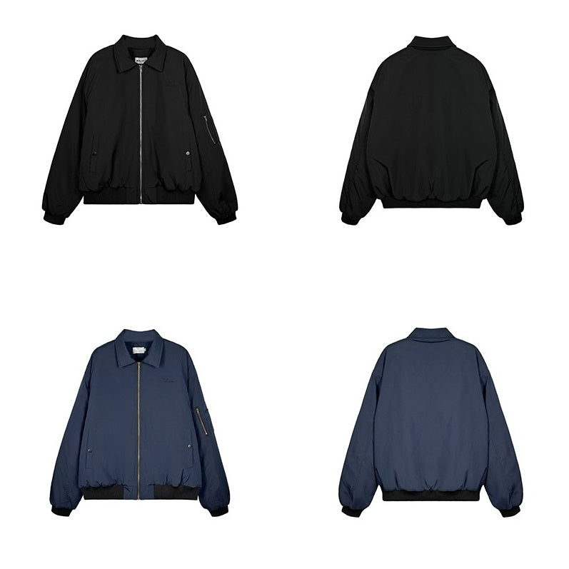 Lapel Design Bomber Jacket MB7303