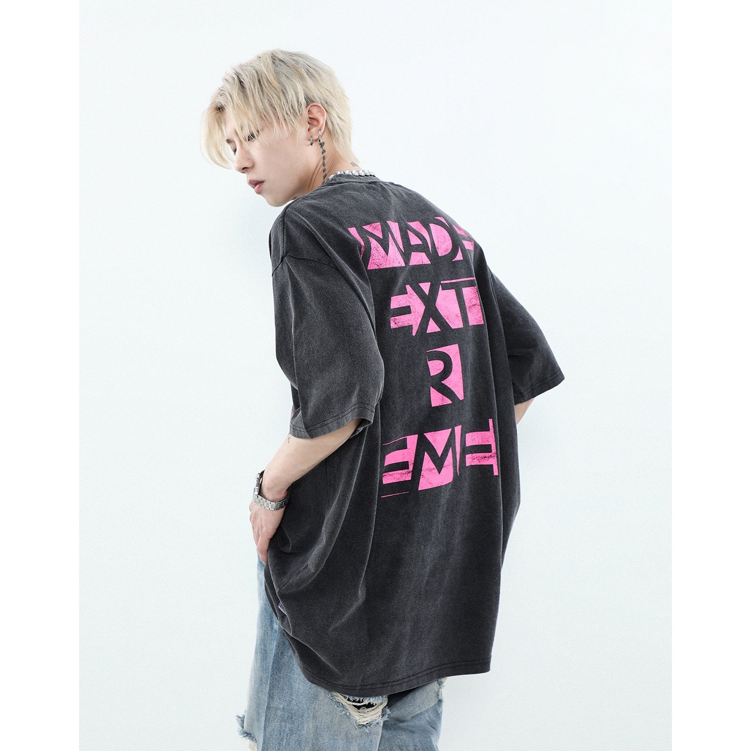 Graphic Print Loose T-Shirt MR004