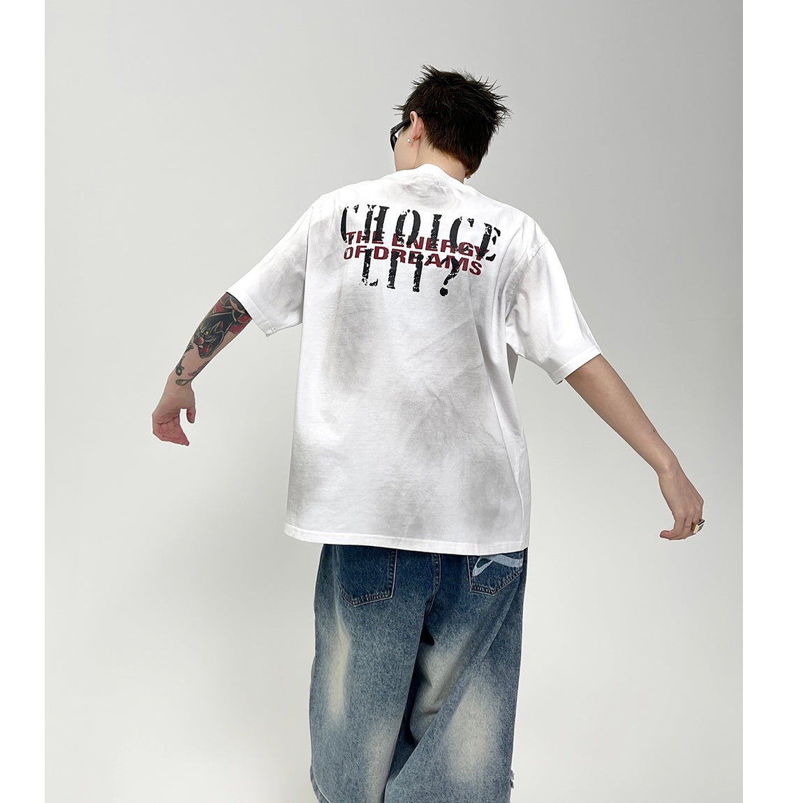 Letter Dirty T-shirt EAT086