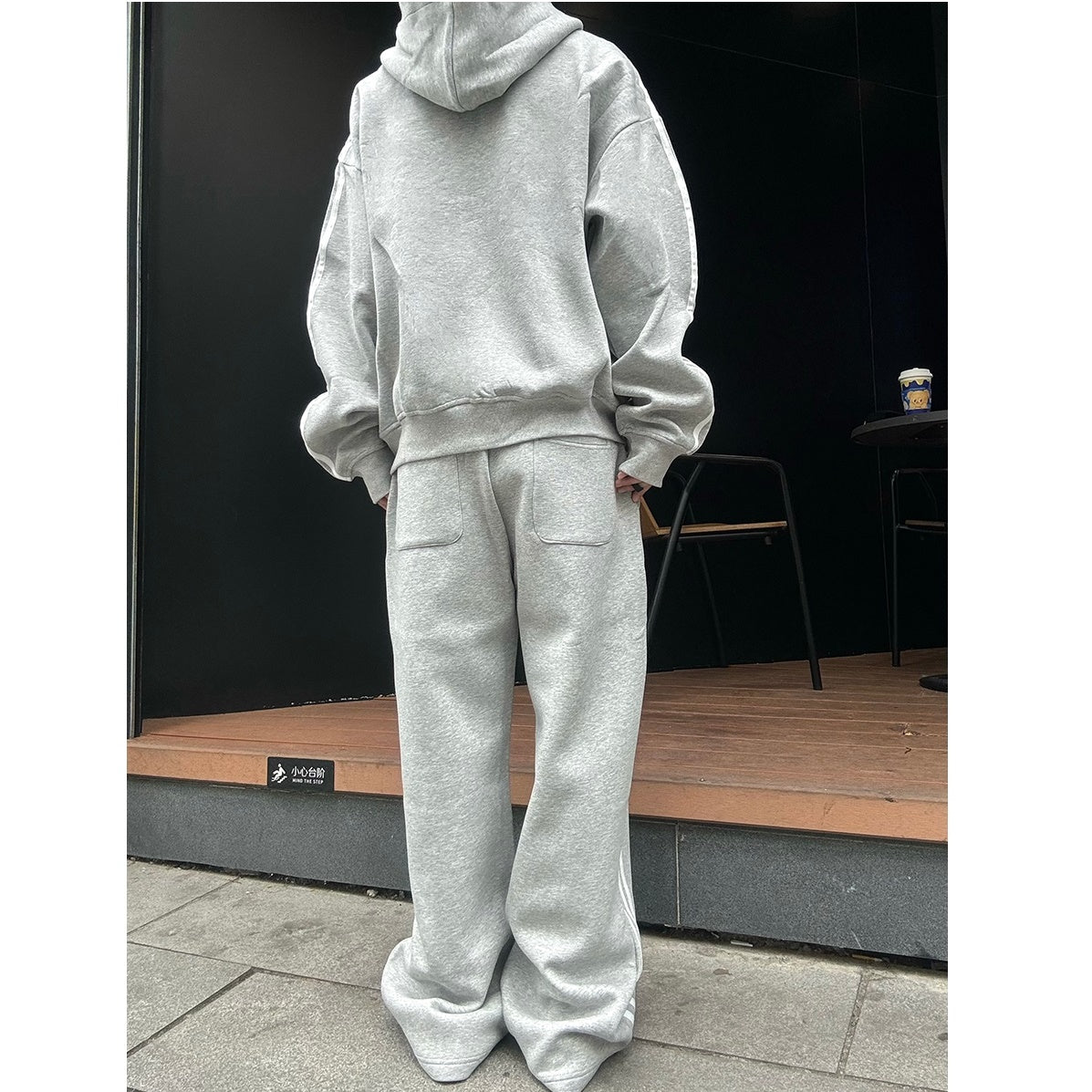 【上下別売り】Three-Bar Loose Casual Zip-up Hooded Parka ＆ Sweat Pants MB7167