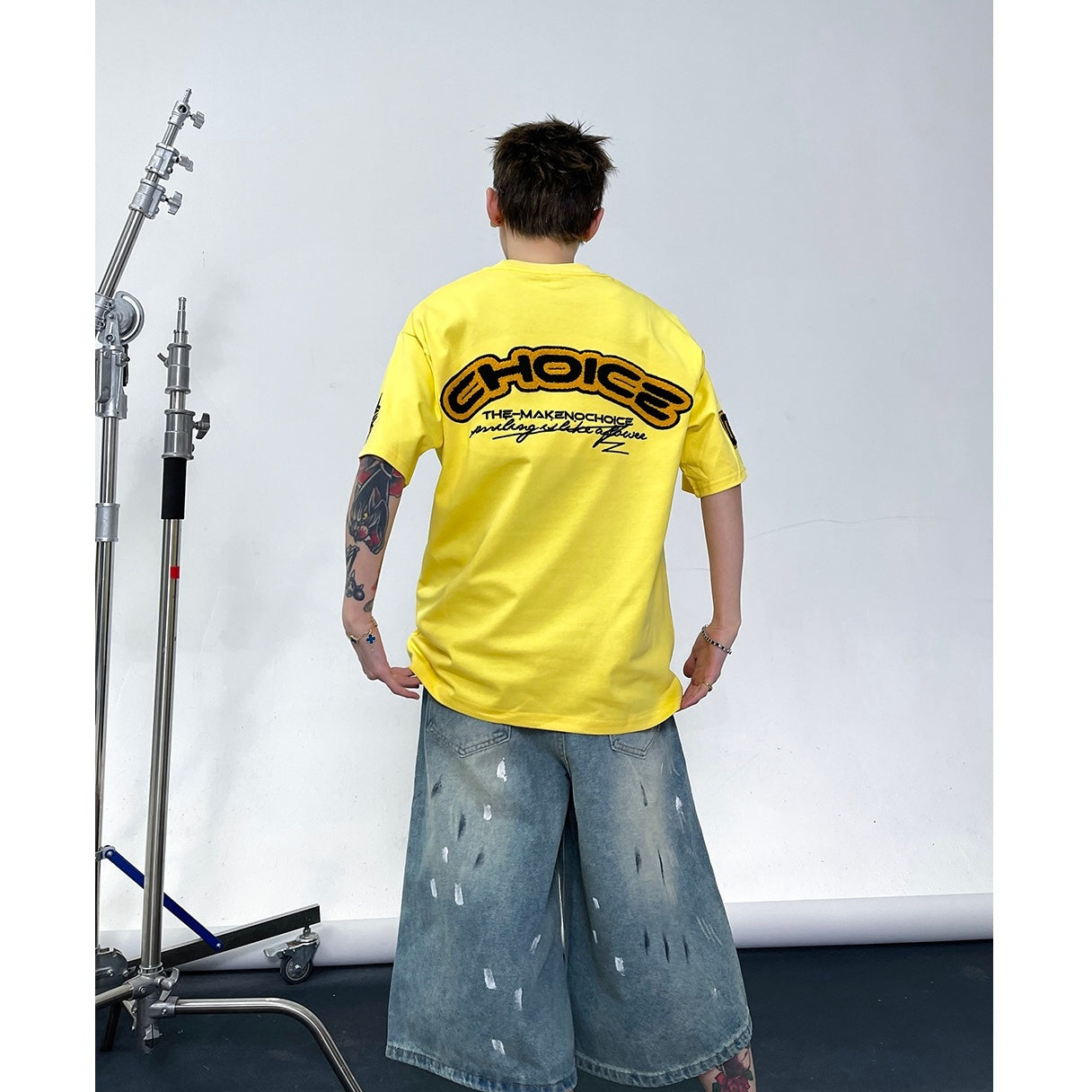 Letter Towel Embroidered T-Shirt EAT124