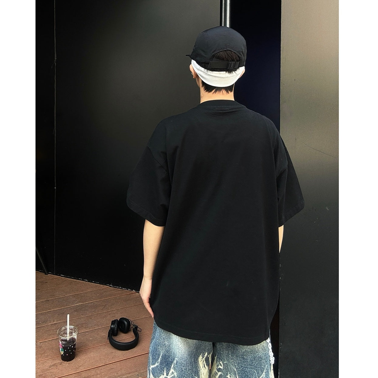 Patch Embroidered Big Letter T-shirt EAT107