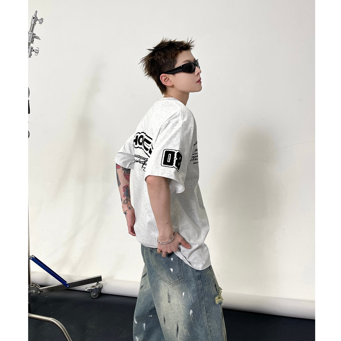 Letter Towel Embroidered T-Shirt EAT124