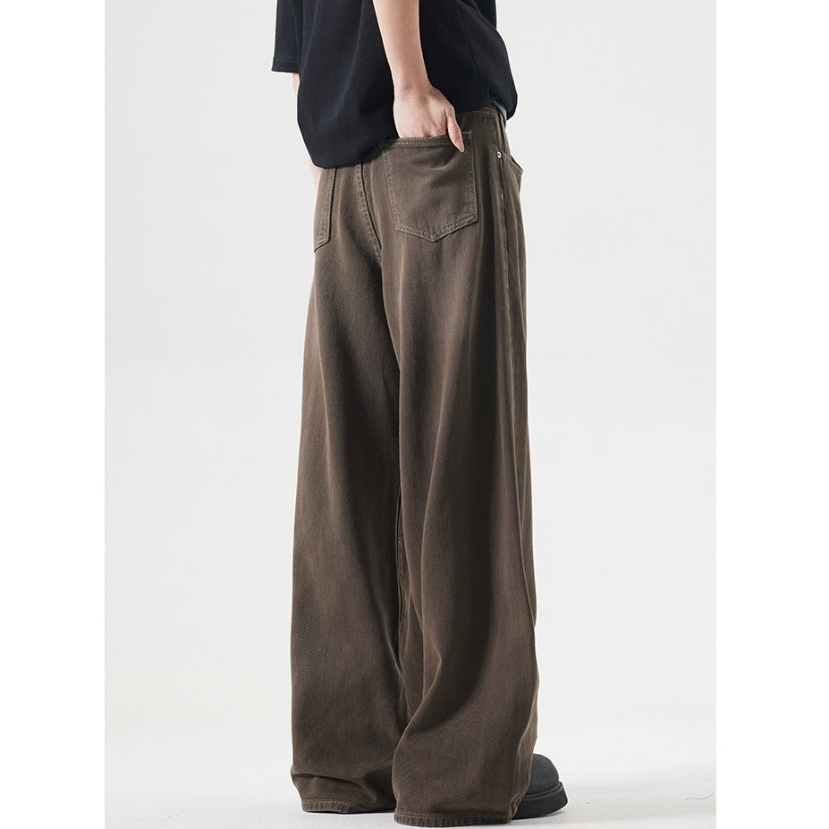 Wash Dyed Wide-leg Drape Jeans MB7102