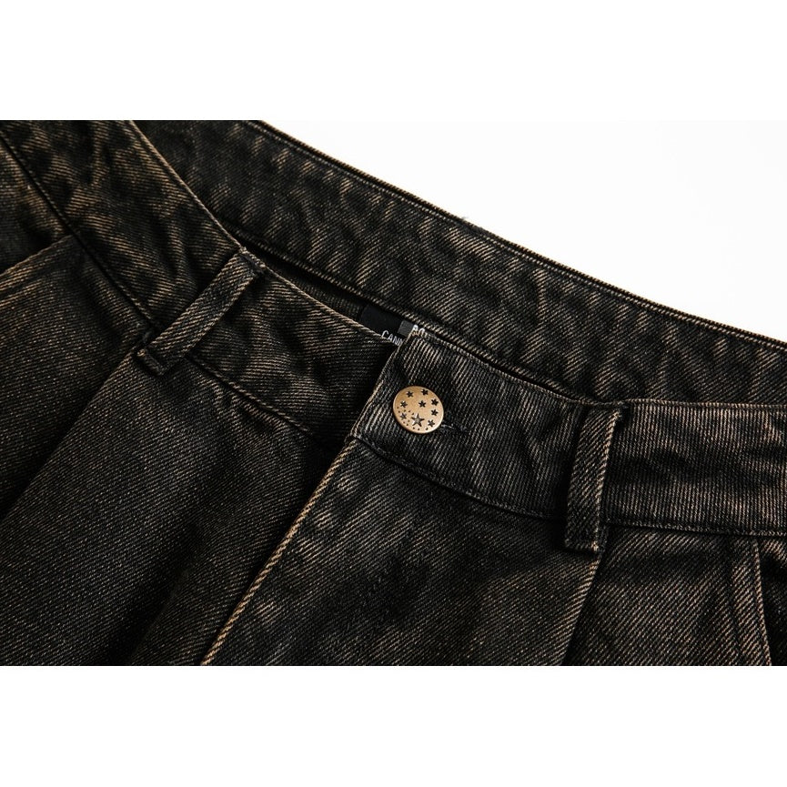 Vintage Washed Slant Pocket Cargo Jeans MB7183