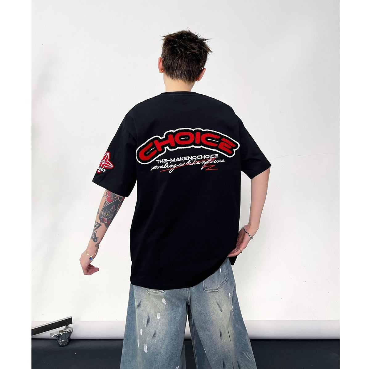 Letter Towel Embroidered T-Shirt EAT124