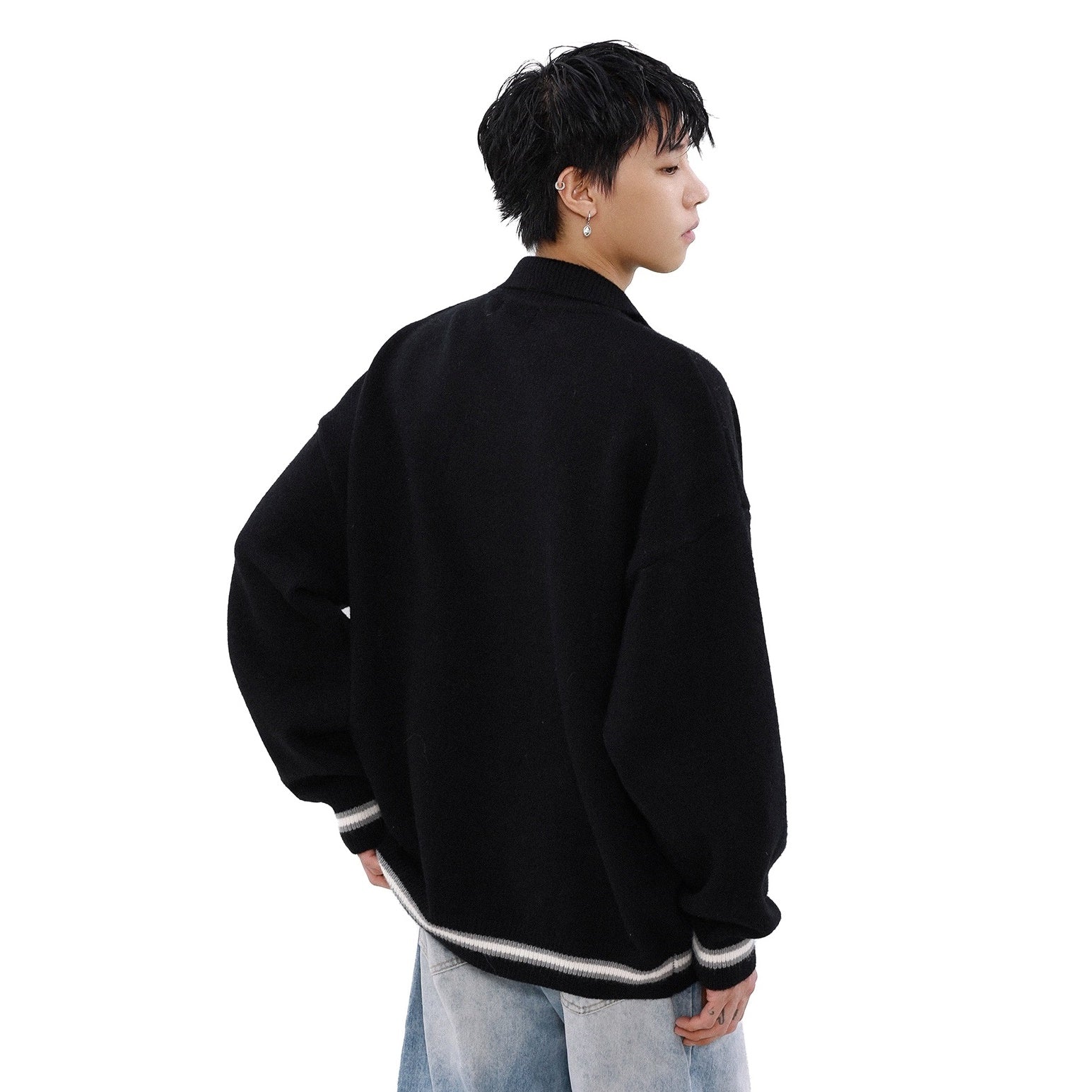 Collegiate Tie-collar Polo Neck Sweater MB7200