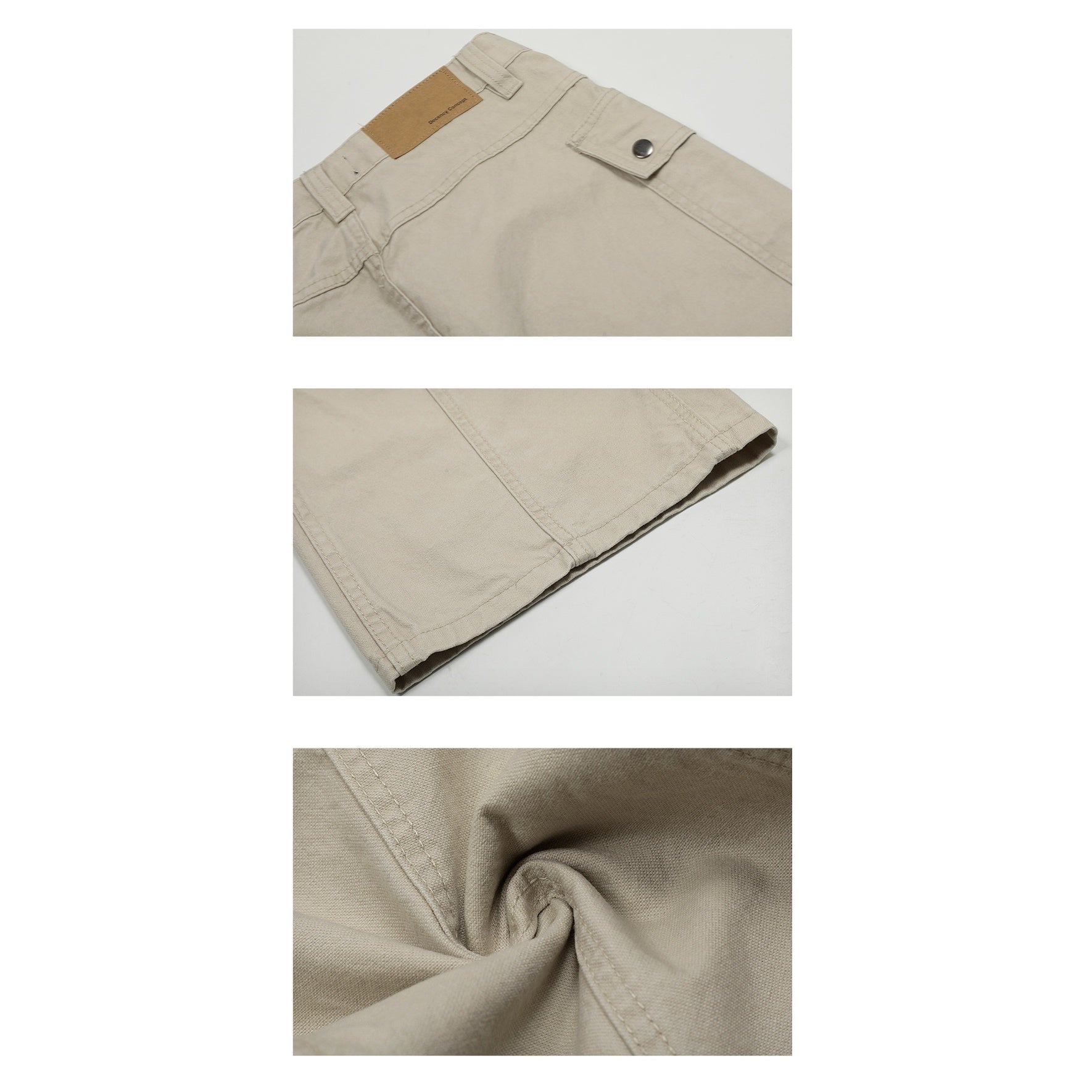 Pleated Design Washed Cargo Pants MB7314