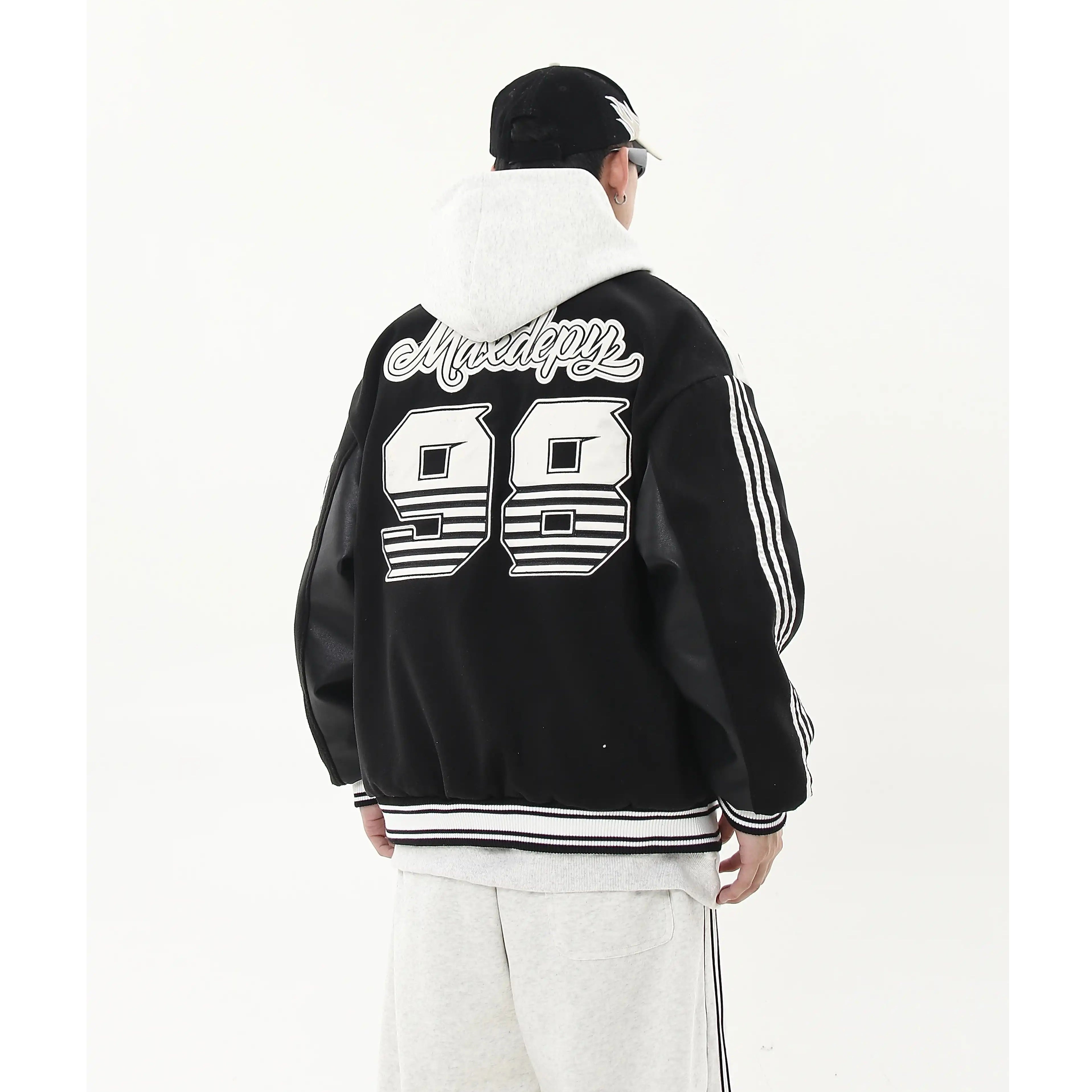 Monotone Industry Embroidered Baseball Jacket MB7213