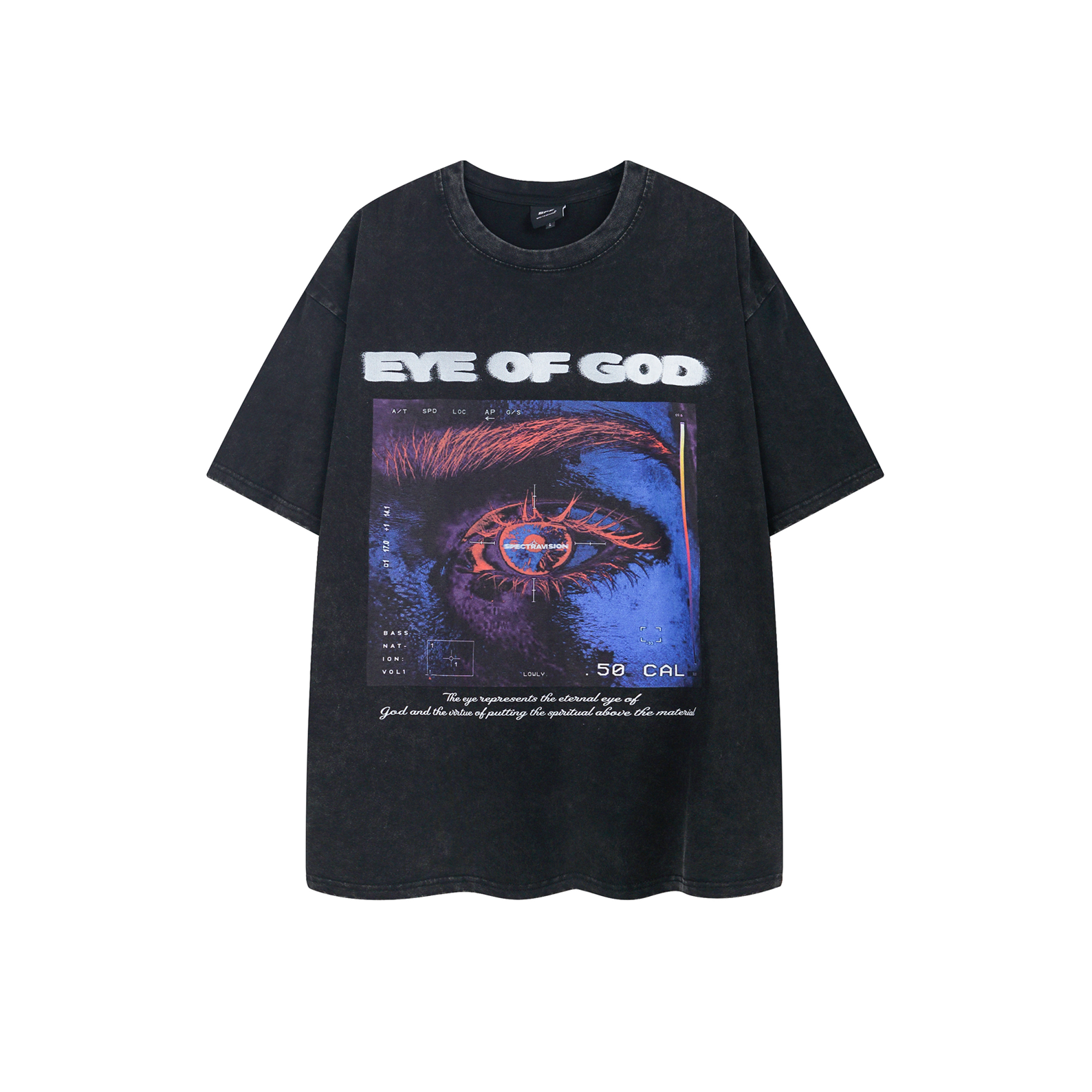 EYE OF GOD Vintage Wash Print T-Shirt EAT014